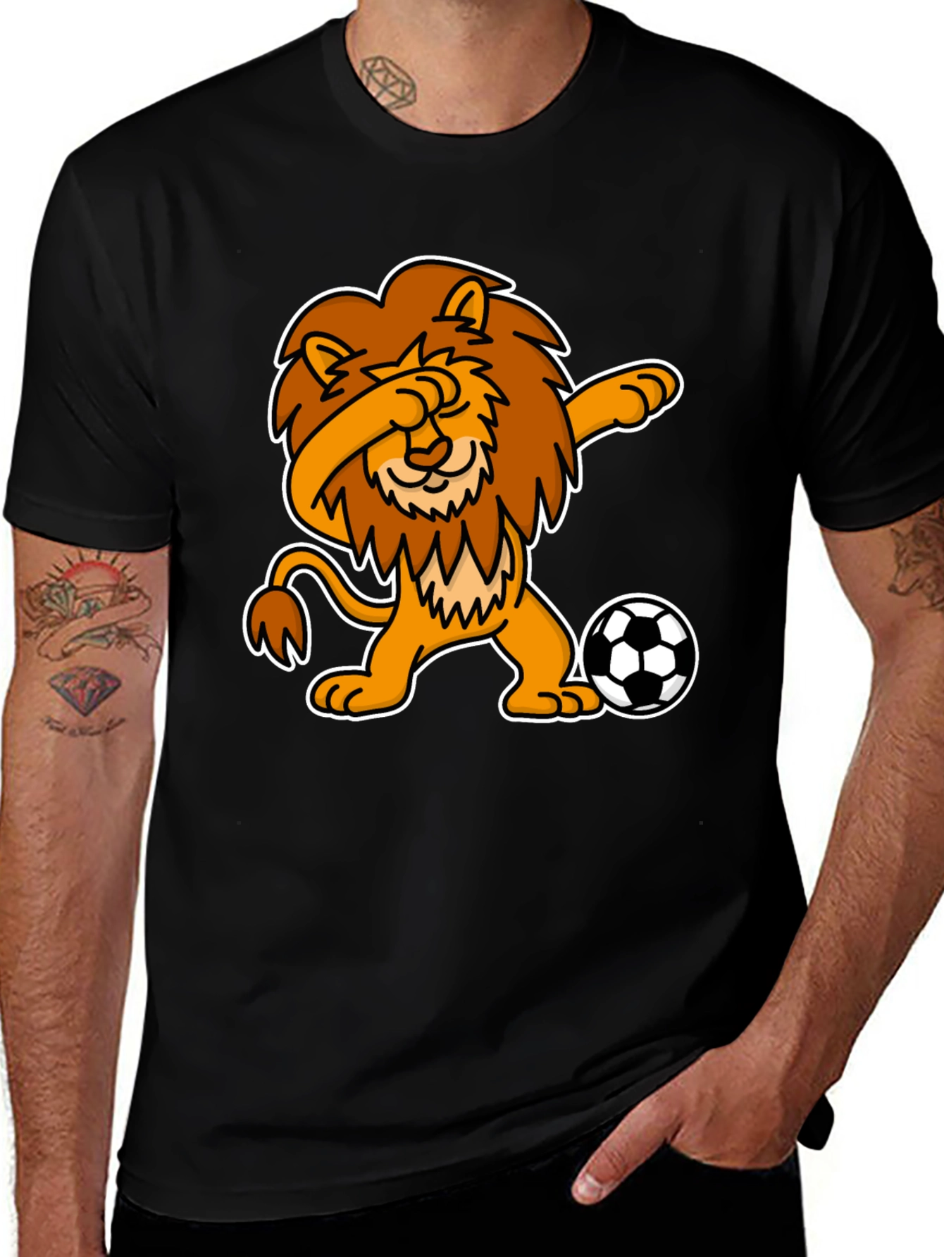 Dabbing Lion Soccer T-Shirt