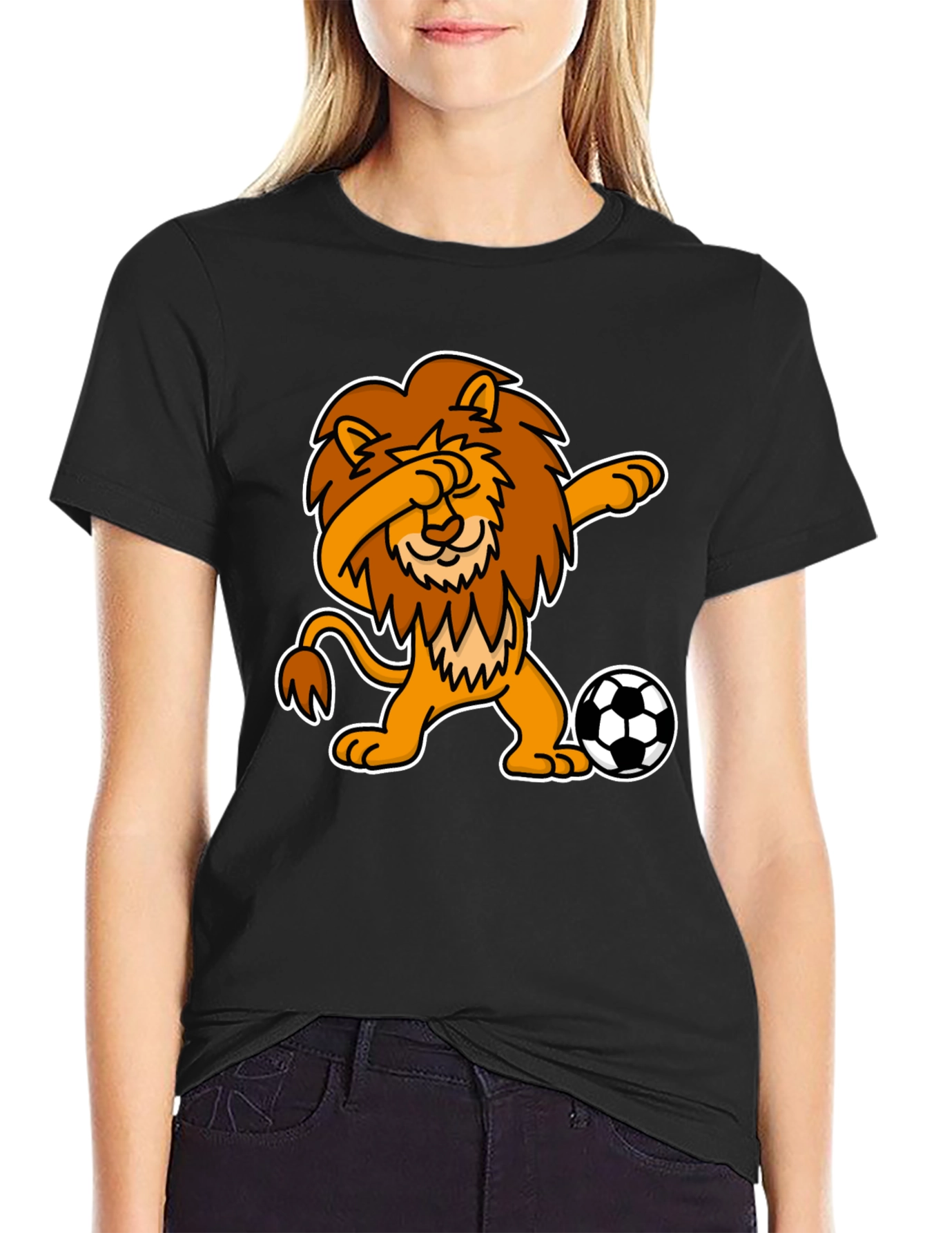 Dabbing Lion Soccer T-Shirt