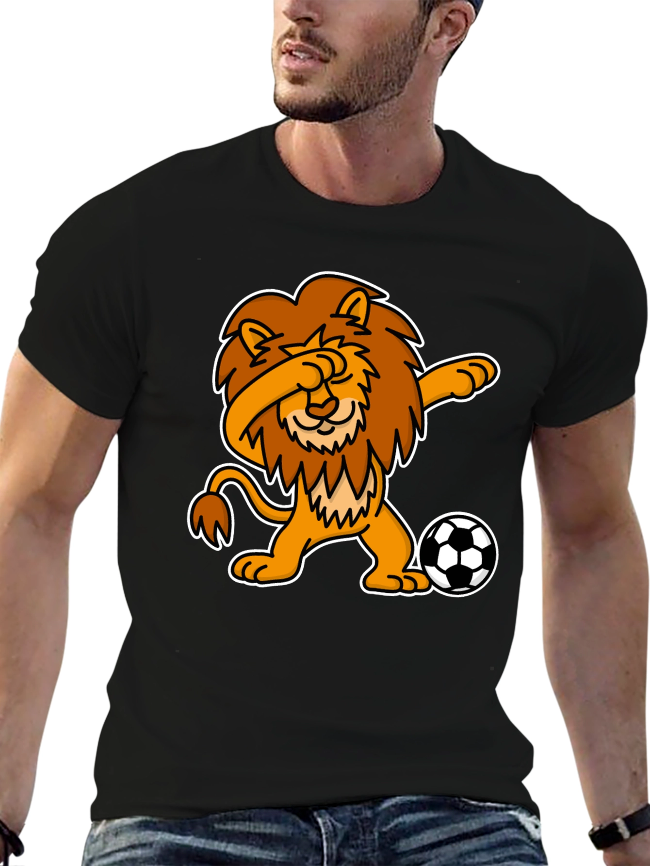Dabbing Lion Soccer T-Shirt