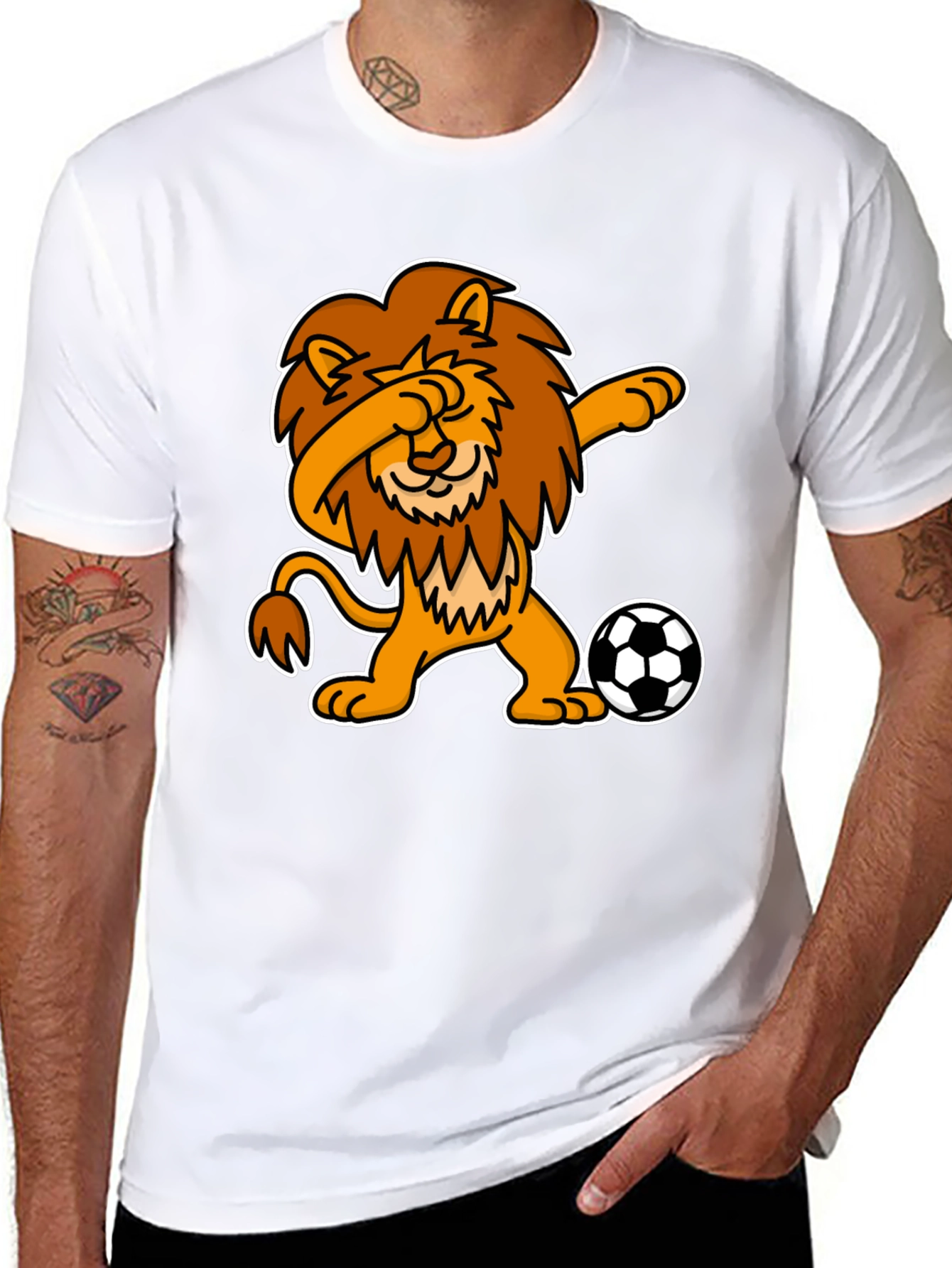 Dabbing Lion Soccer T-Shirt