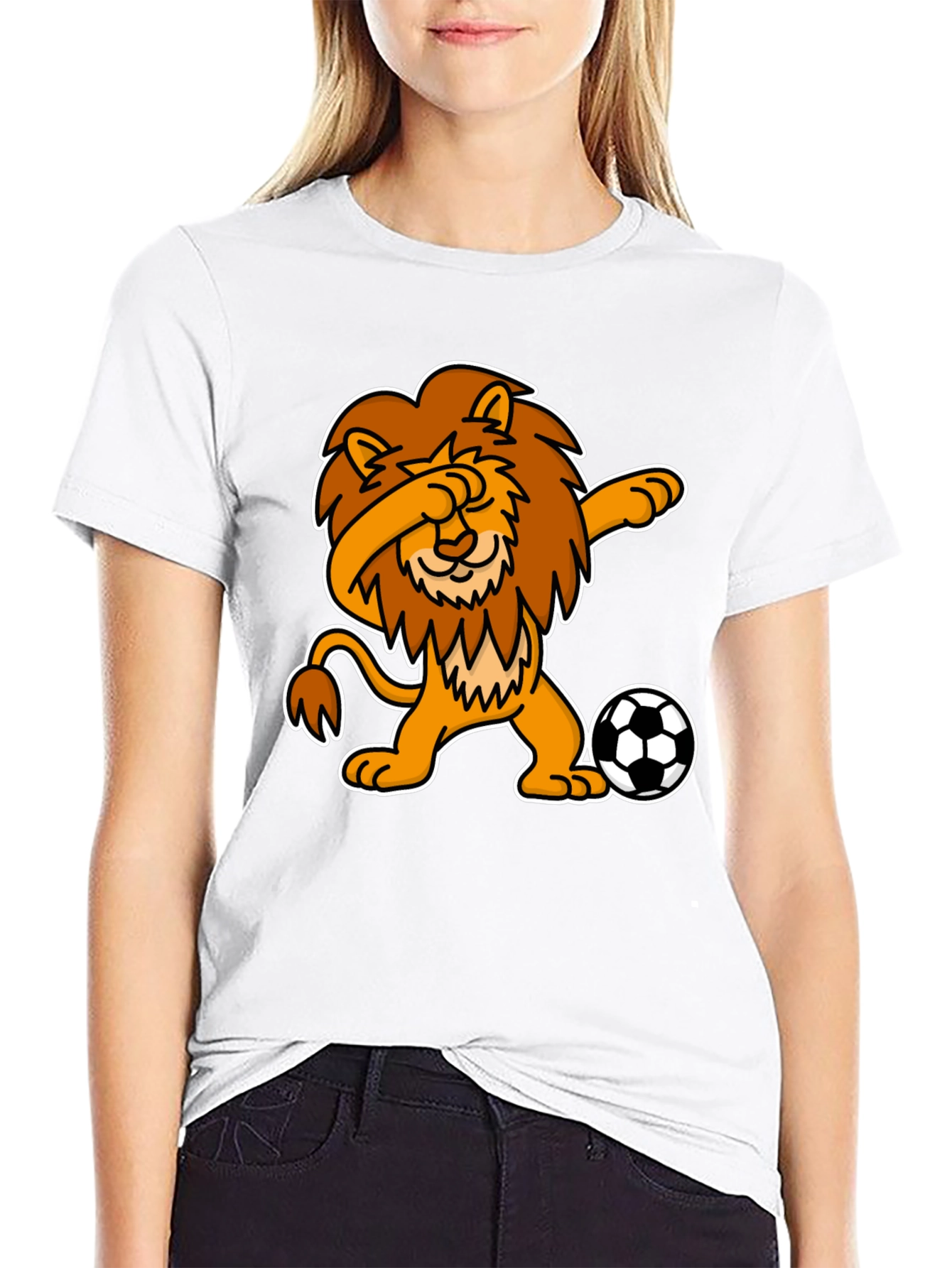 Dabbing Lion Soccer T-Shirt