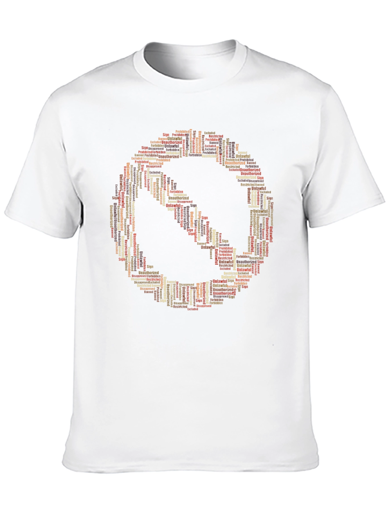 Forbidden Word Art Graphic T-Shirt