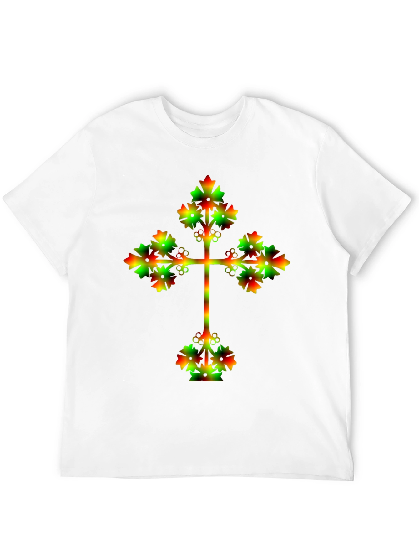Rasta Cross Graphic Black T-Shirt