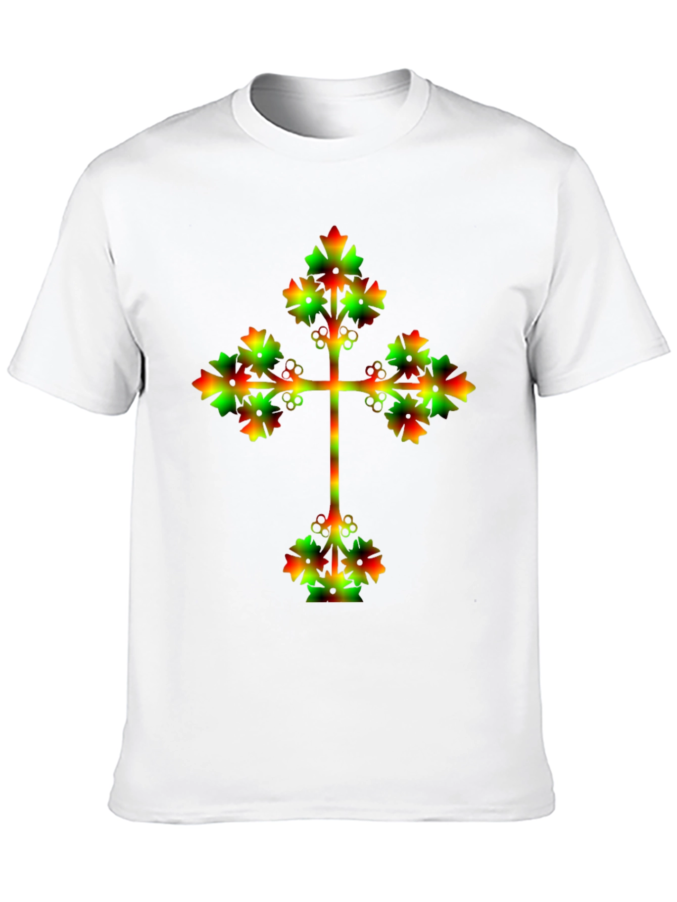 Rasta Cross Graphic Black T-Shirt