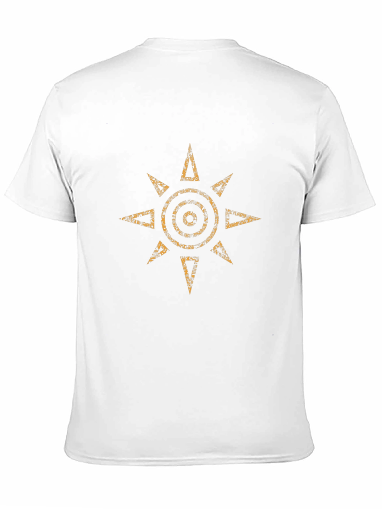 Geometric Sun Graphic Print Black T-Shirt