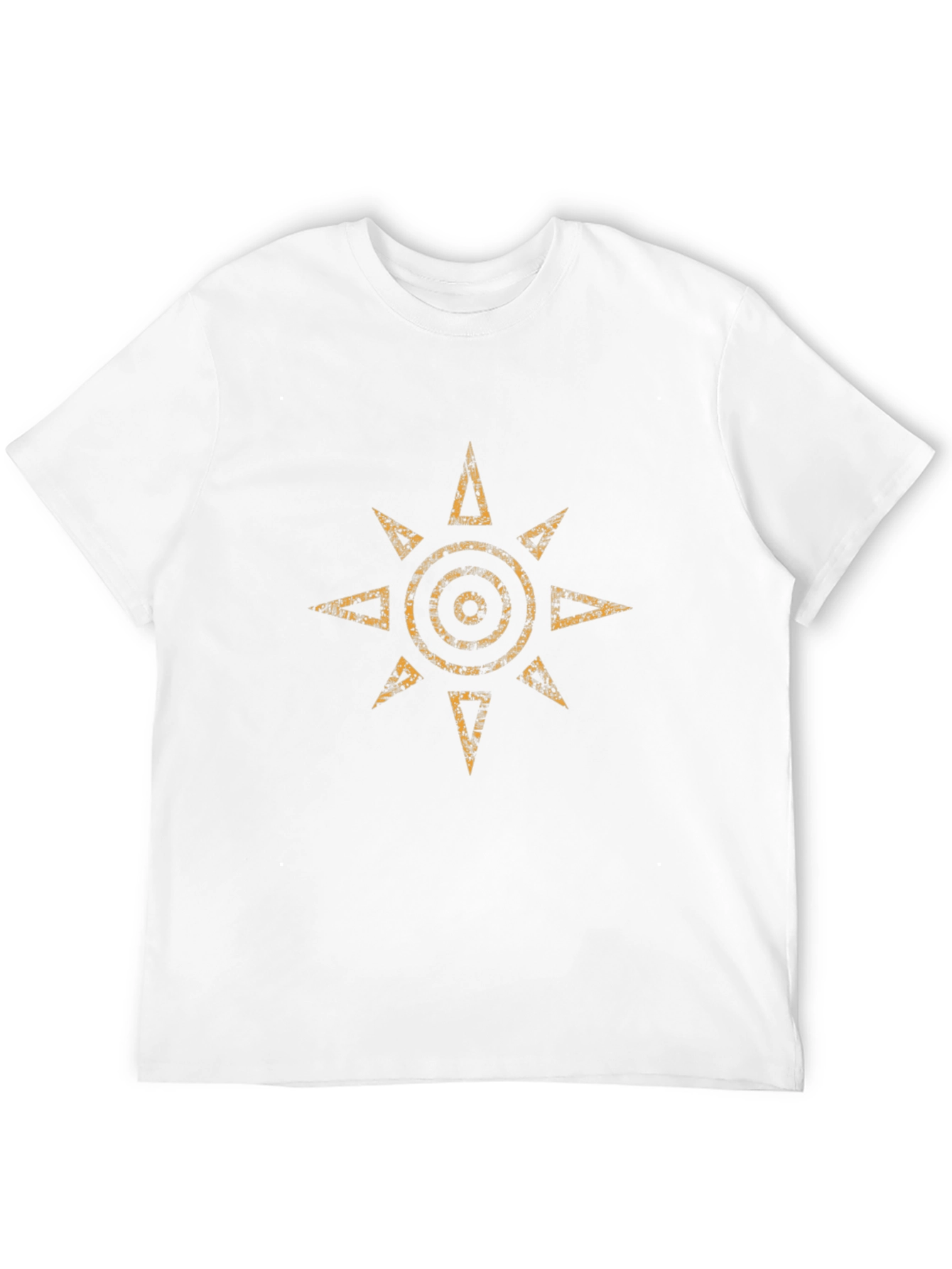 Geometric Sun Graphic Print Black T-Shirt