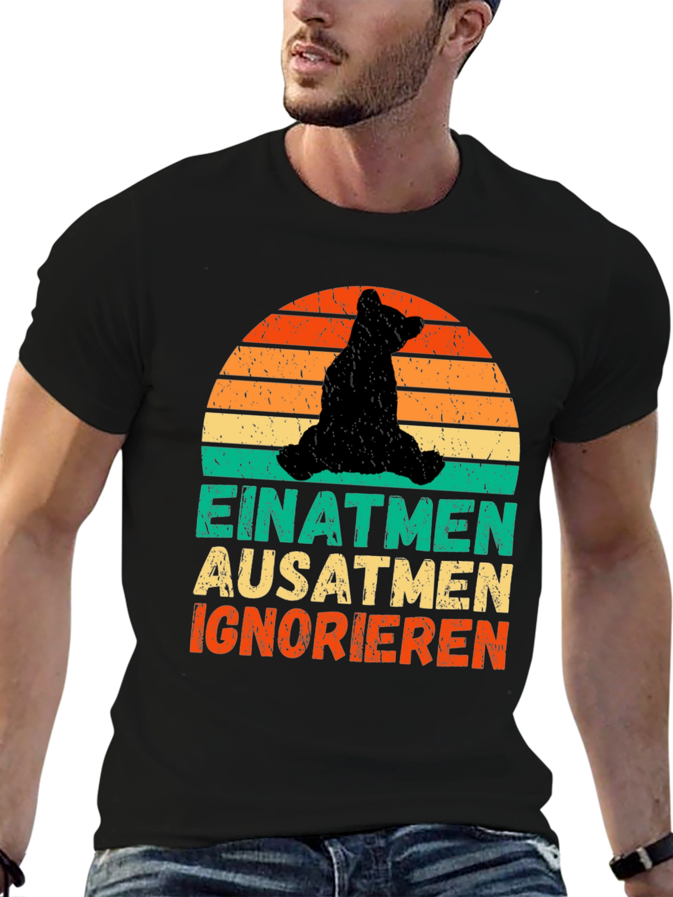 Bear Silhouette Sunset Graphic Tee