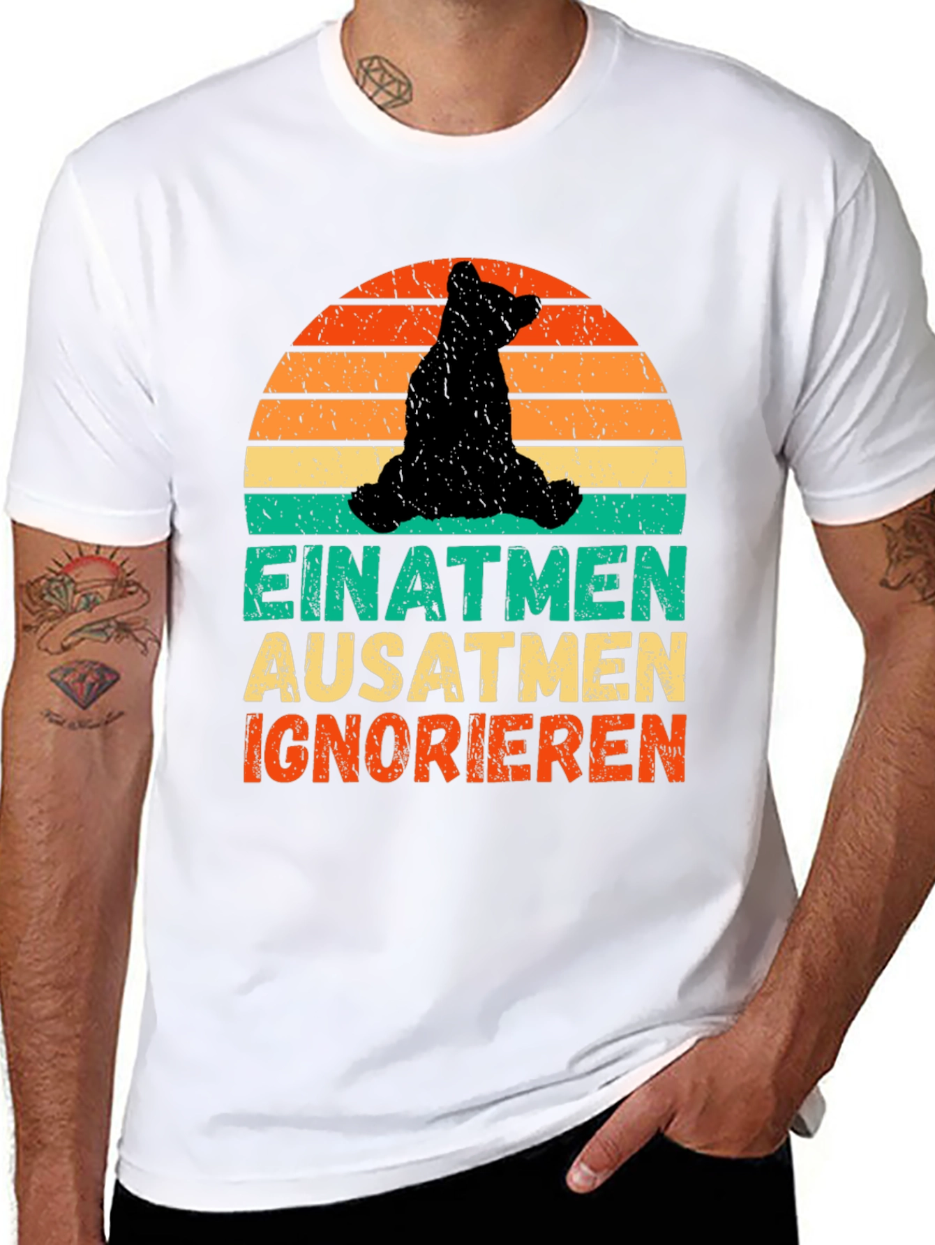 Bear Silhouette Sunset Graphic Tee