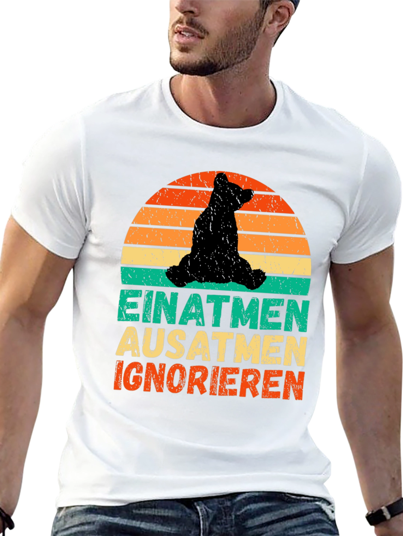 Bear Silhouette Sunset Graphic Tee