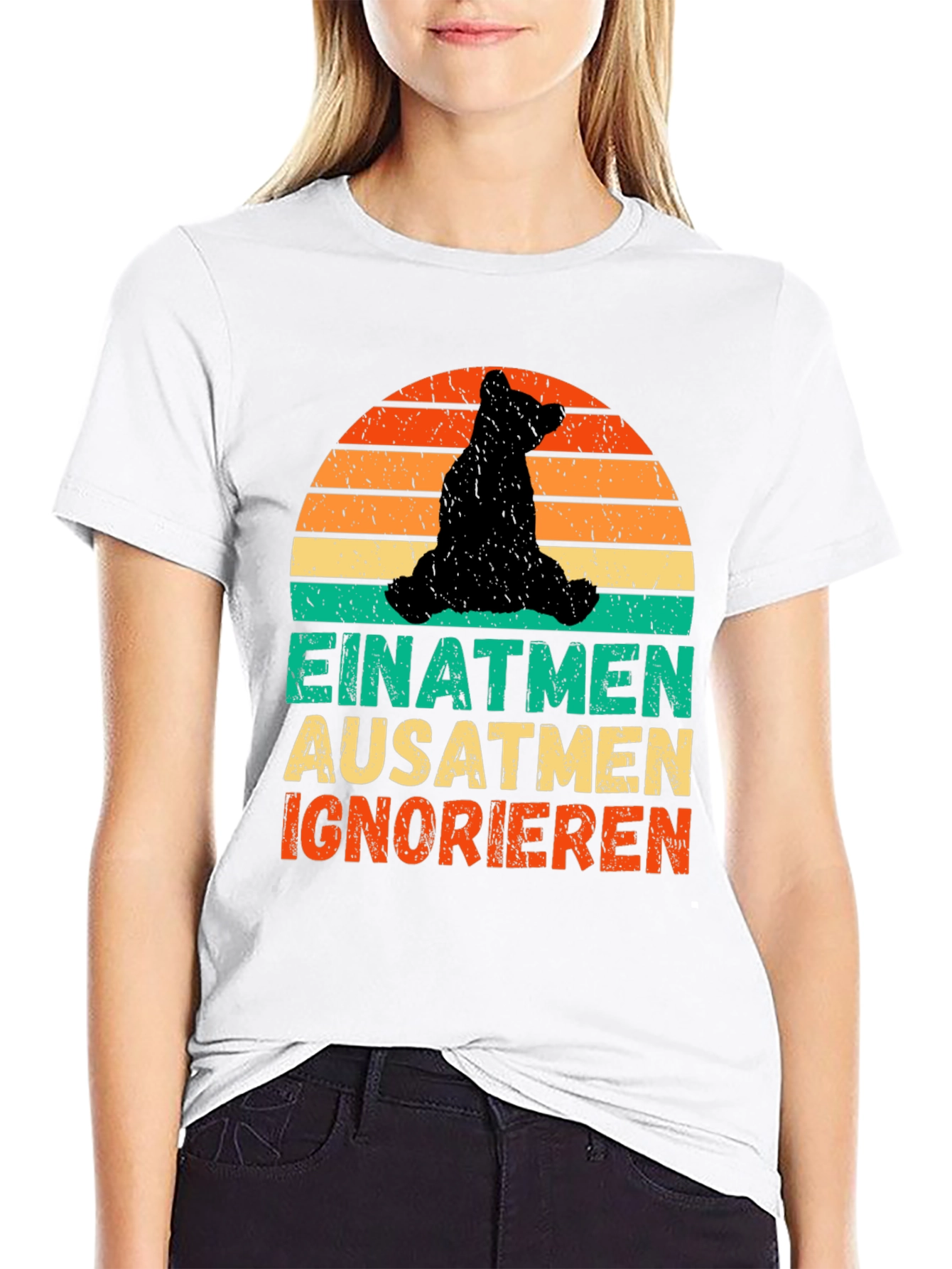 Bear Silhouette Sunset Graphic Tee