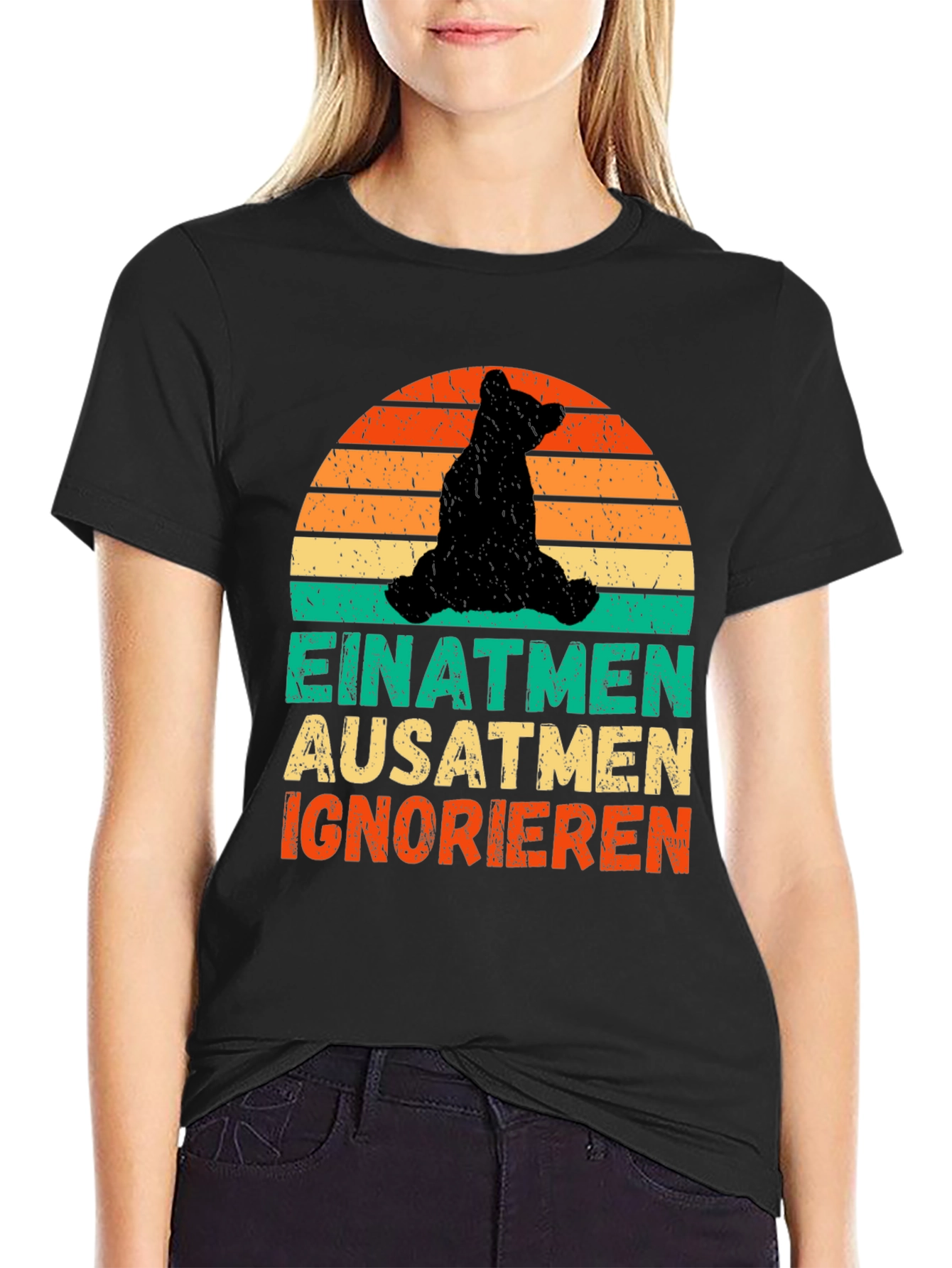 Bear Silhouette Sunset Graphic Tee