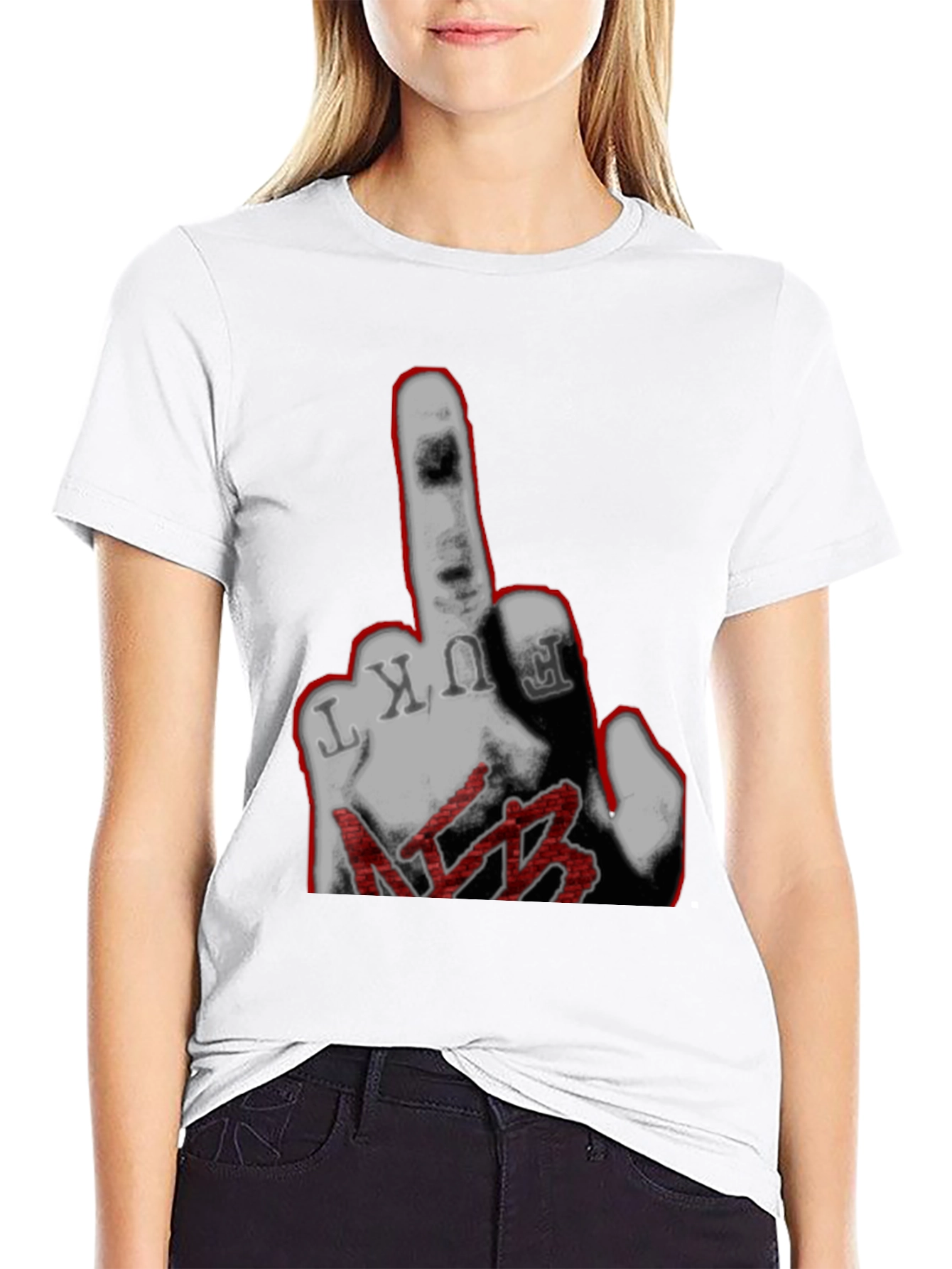 F*ck NFB Graphic Print Black T-Shirt