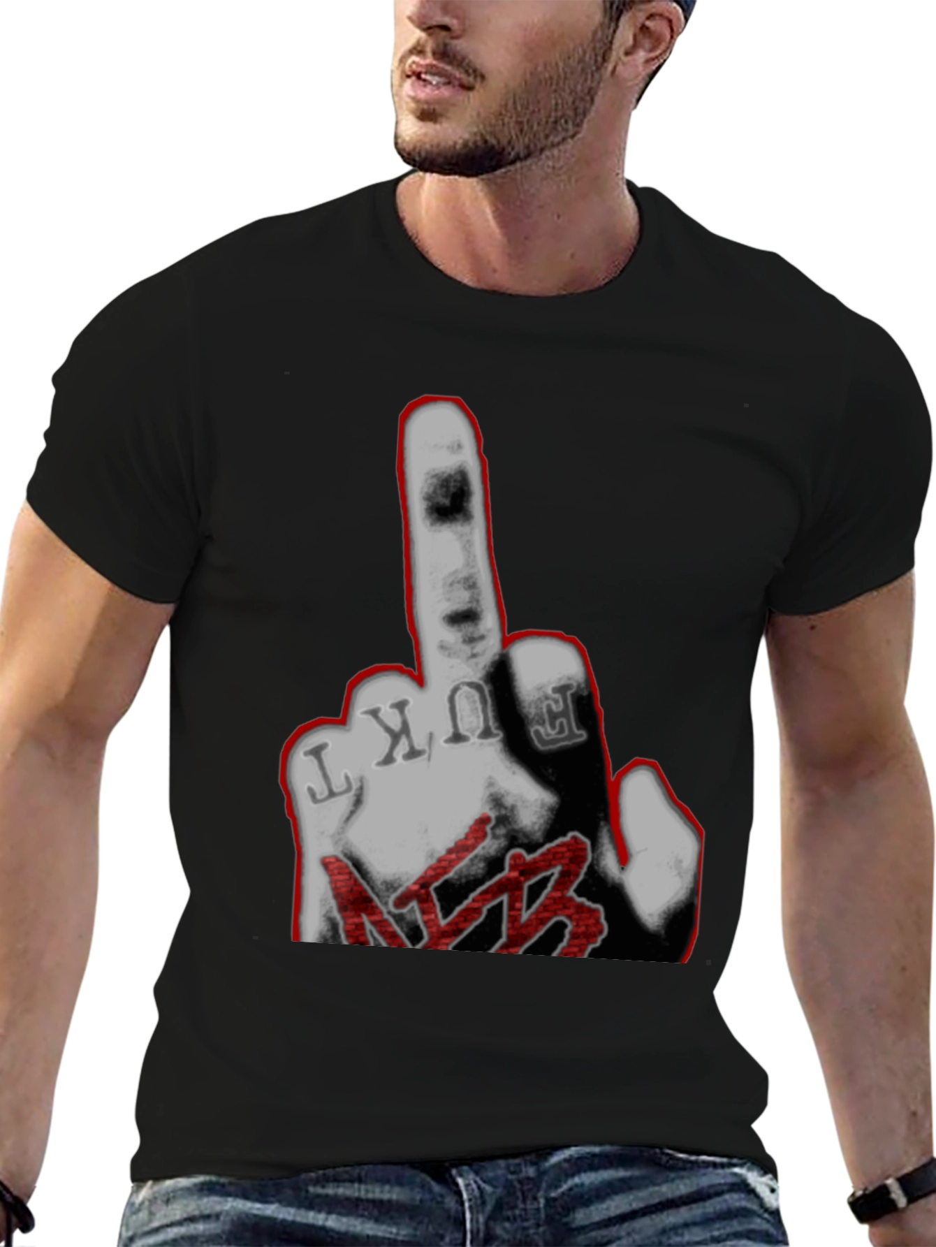 F*ck NFB Graphic Print Black T-Shirt
