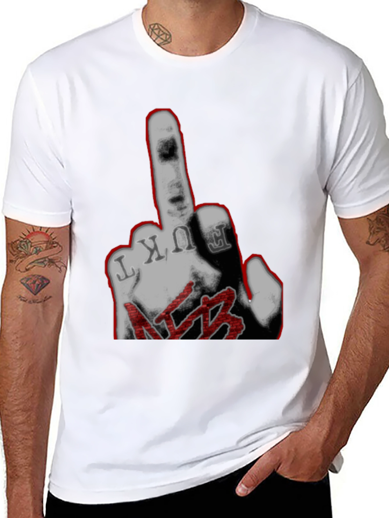F*ck NFB Graphic Print Black T-Shirt