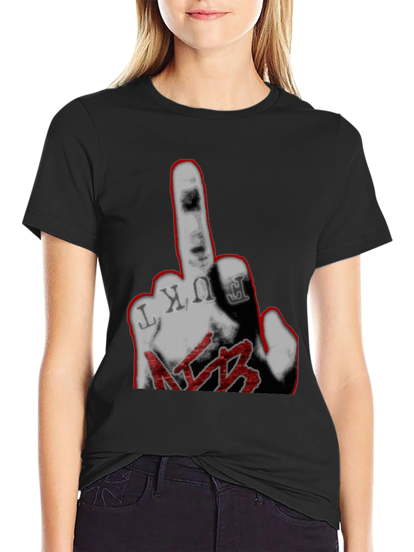 F*ck NFB Graphic Print Black T-Shirt