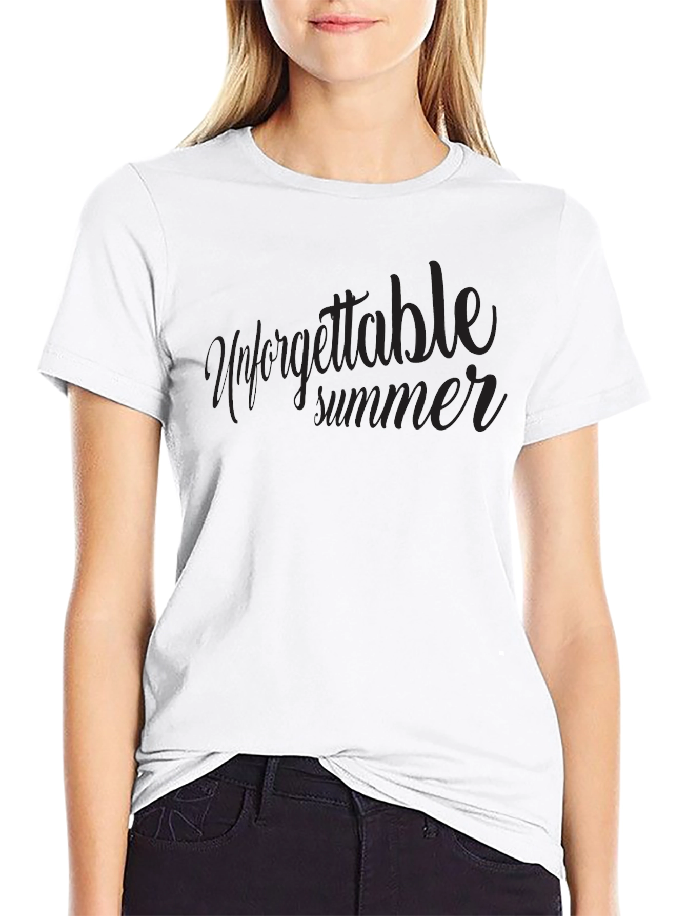 Unforgettable Summer Black Graphic Tee
