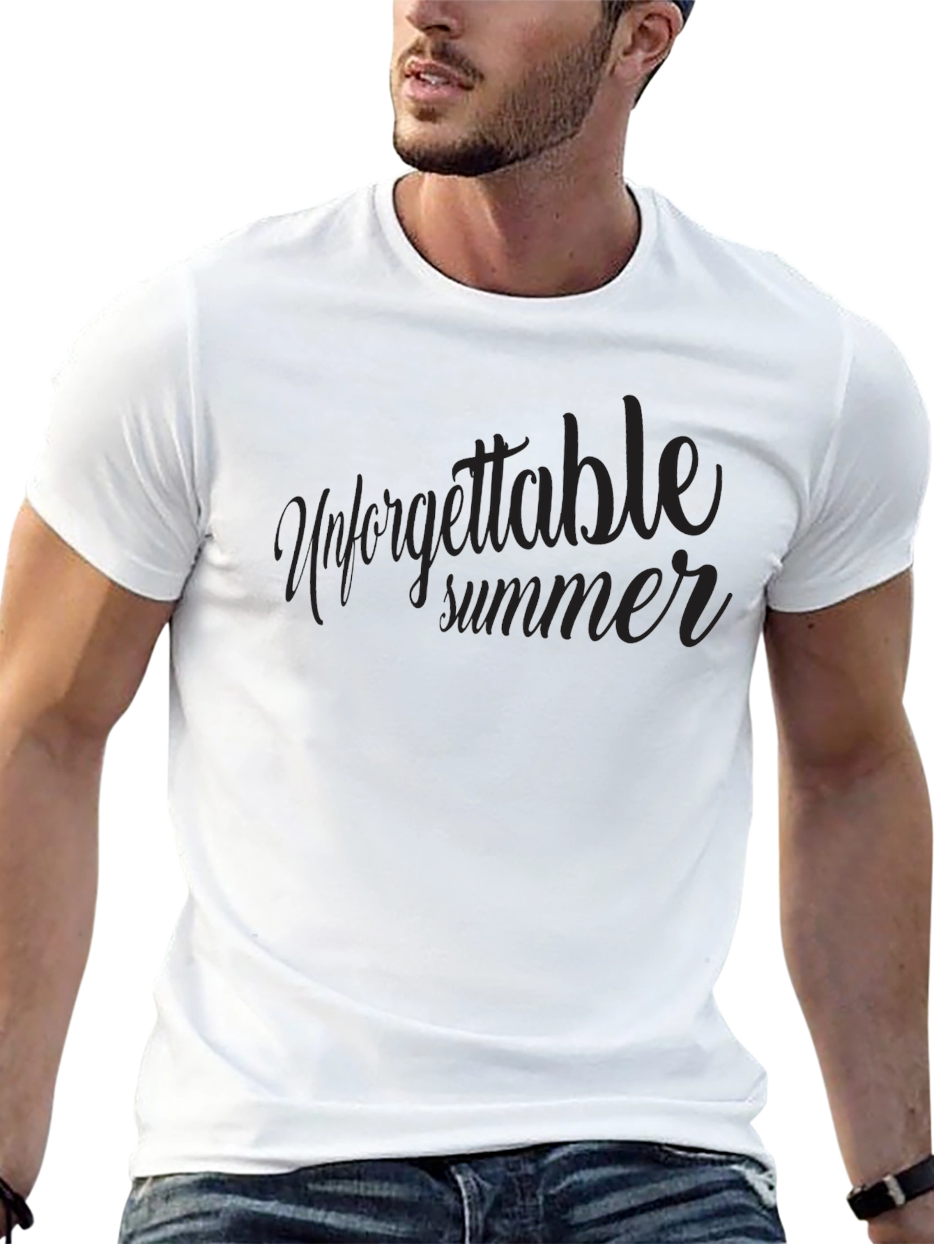 Unforgettable Summer Black Graphic Tee