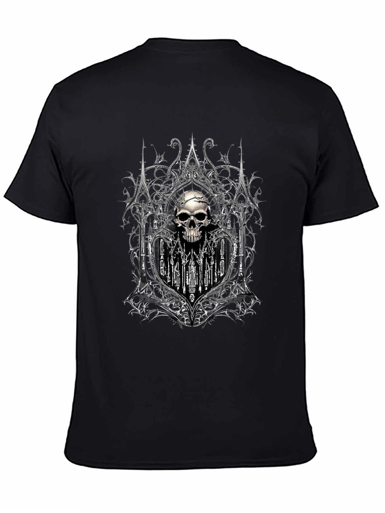 Gothic Skull Graphic Tee - Dark Style Shirt