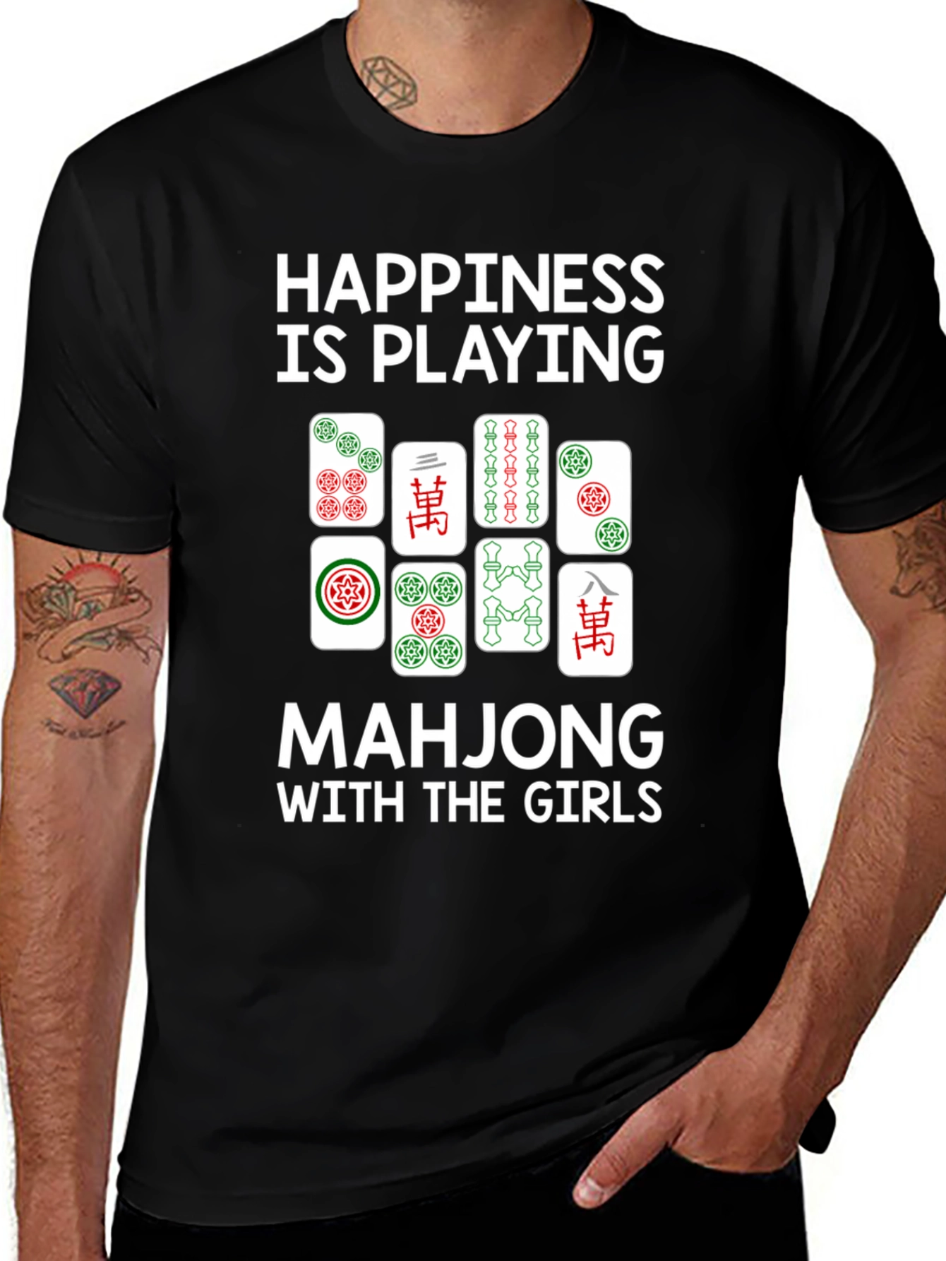Happiness is Playing Mahjong T-Shirt