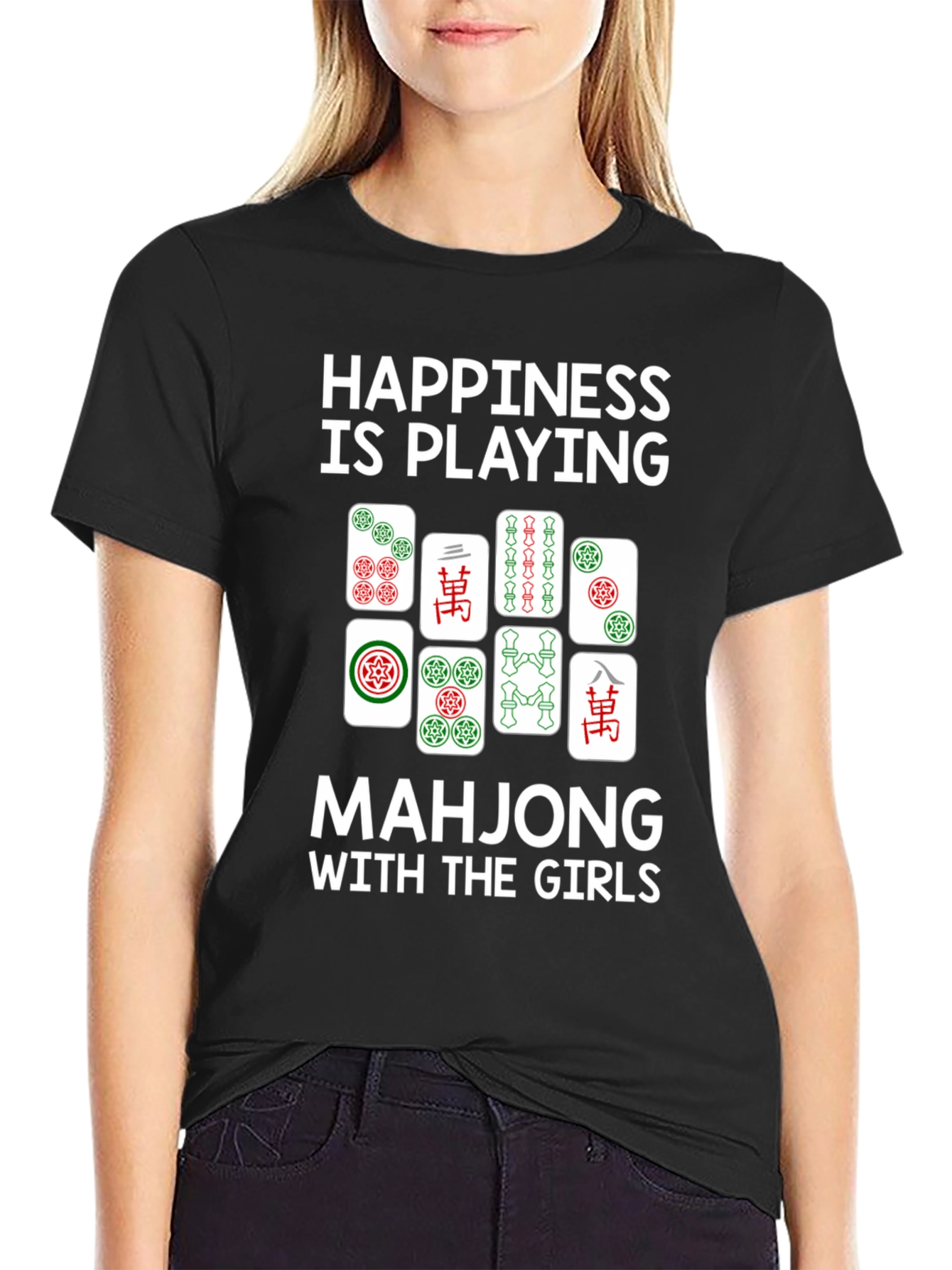 Happiness is Playing Mahjong T-Shirt