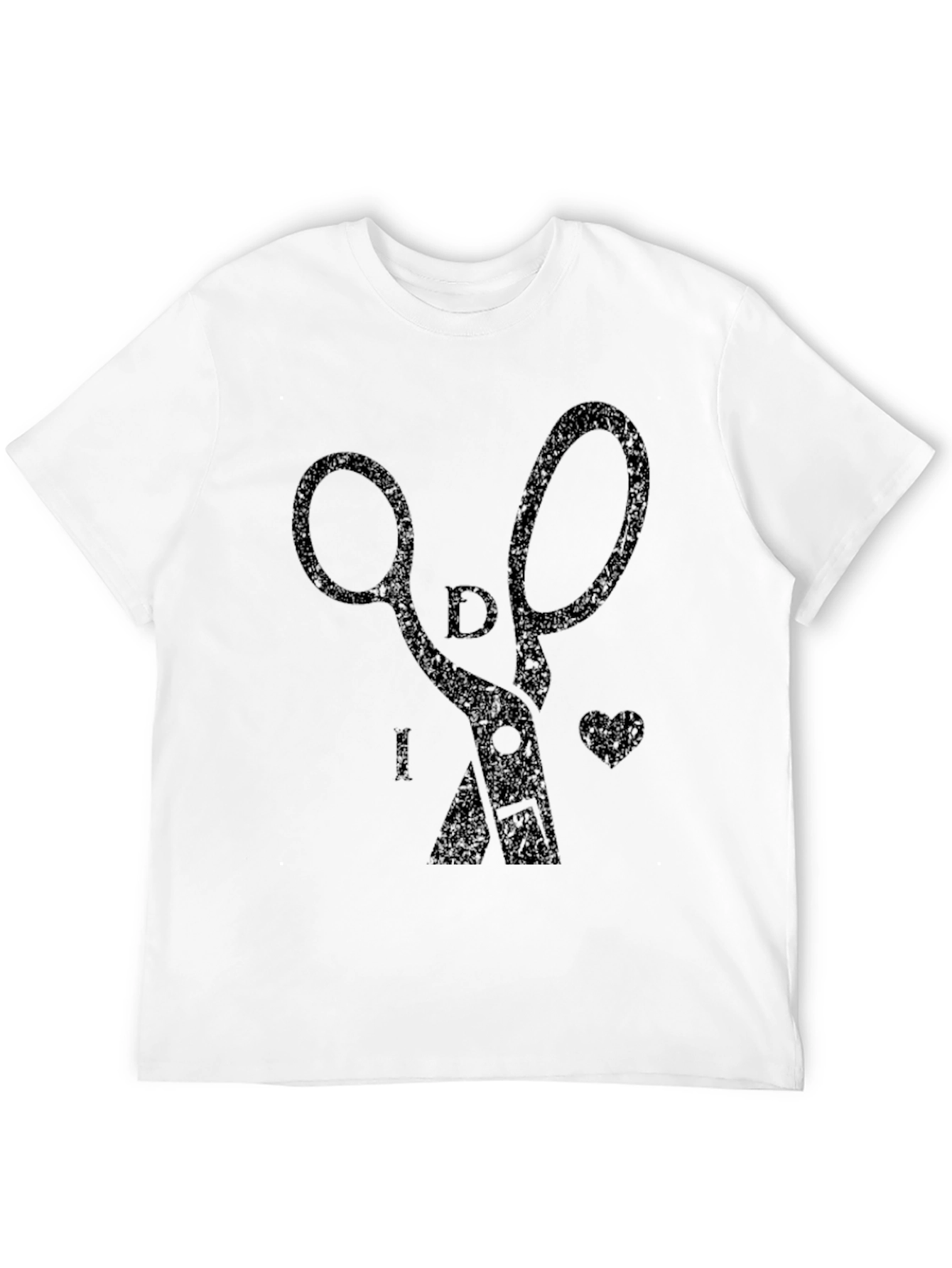 Stylish Black Scissors Graphic Tee