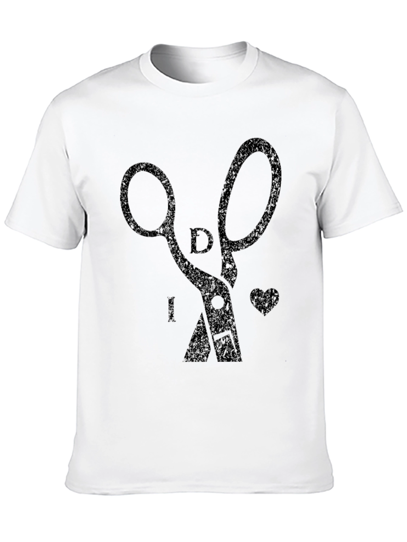 Stylish Black Scissors Graphic Tee