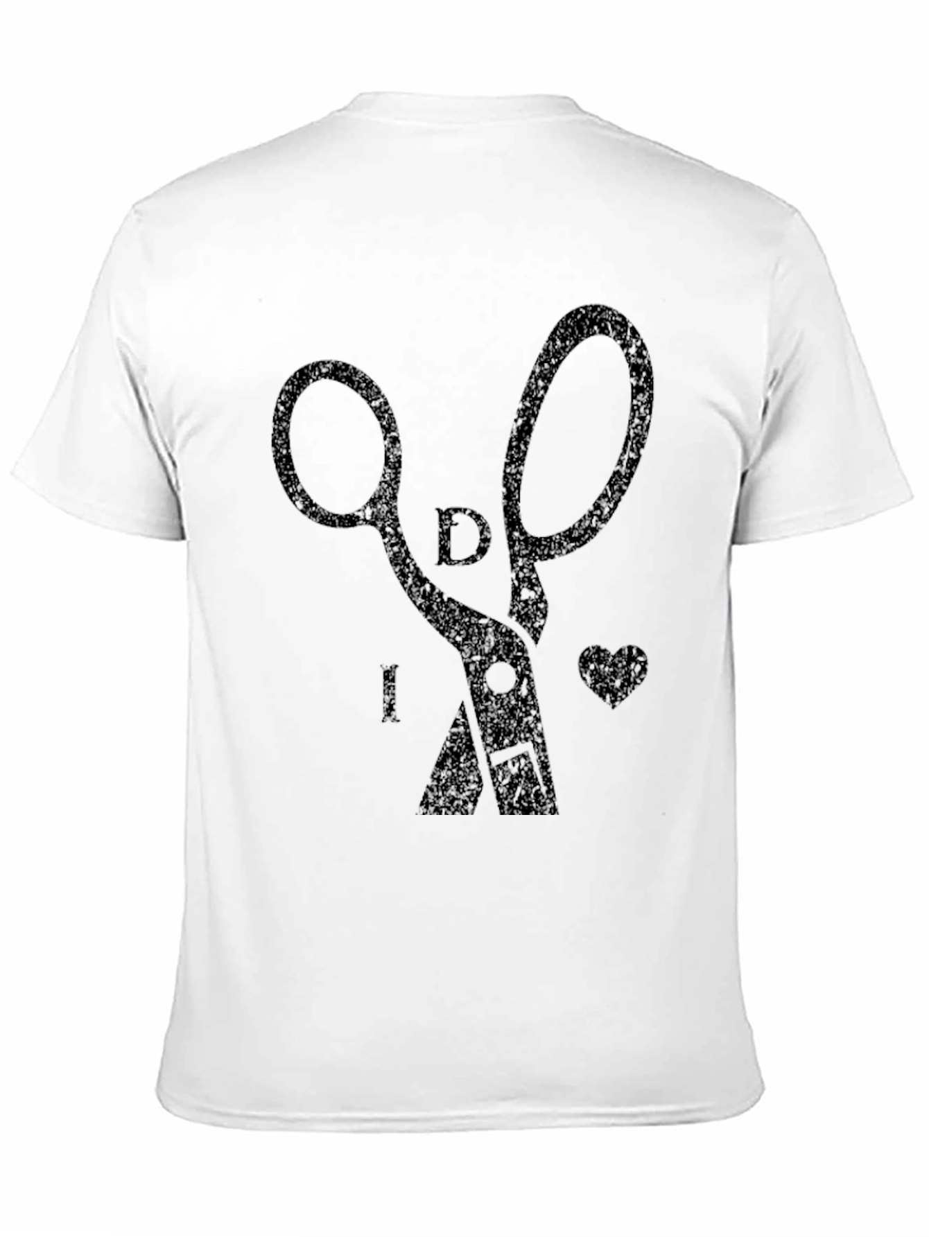 Stylish Black Scissors Graphic Tee