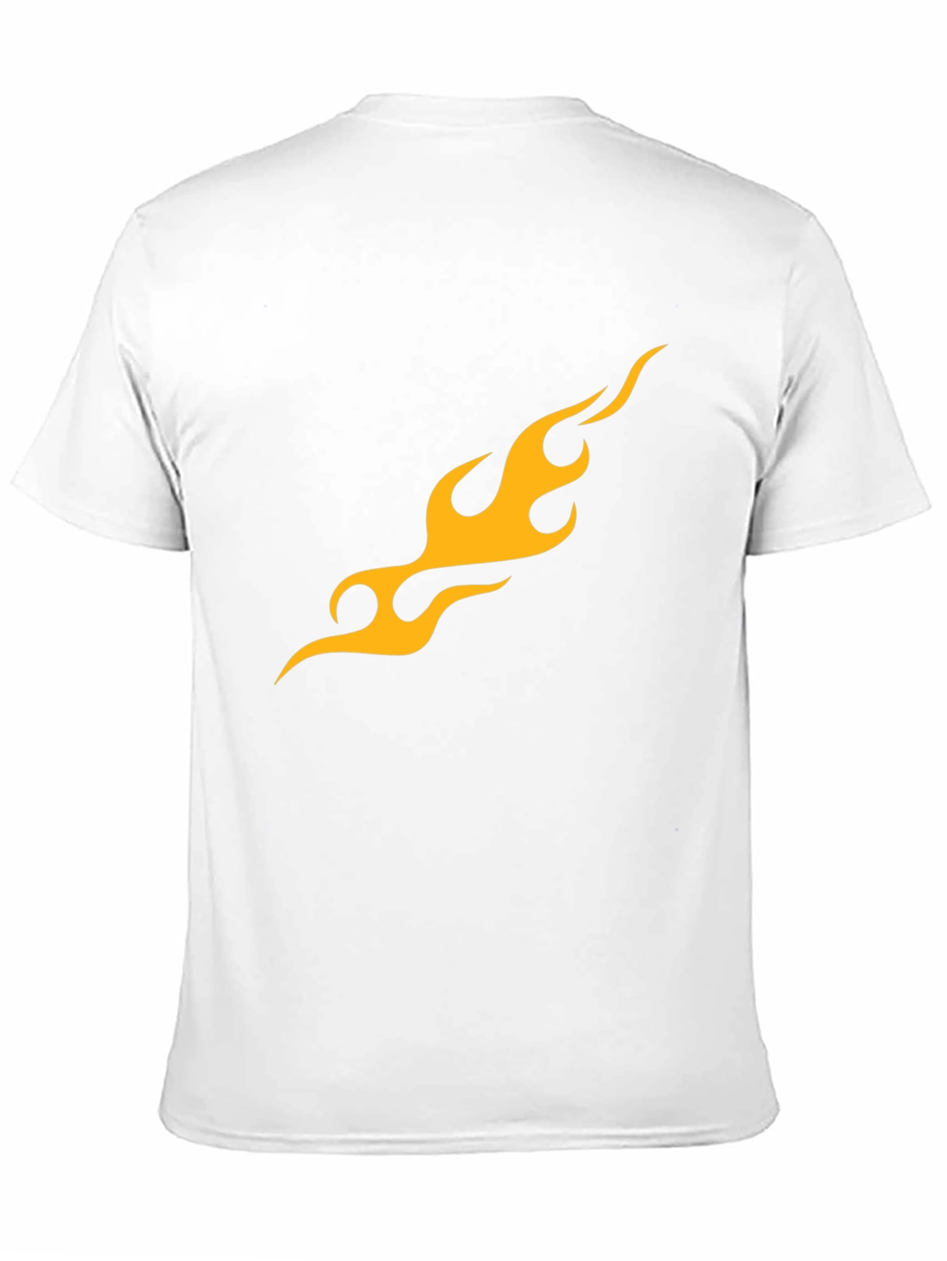 Mens Black T-Shirt with Flame Graphic