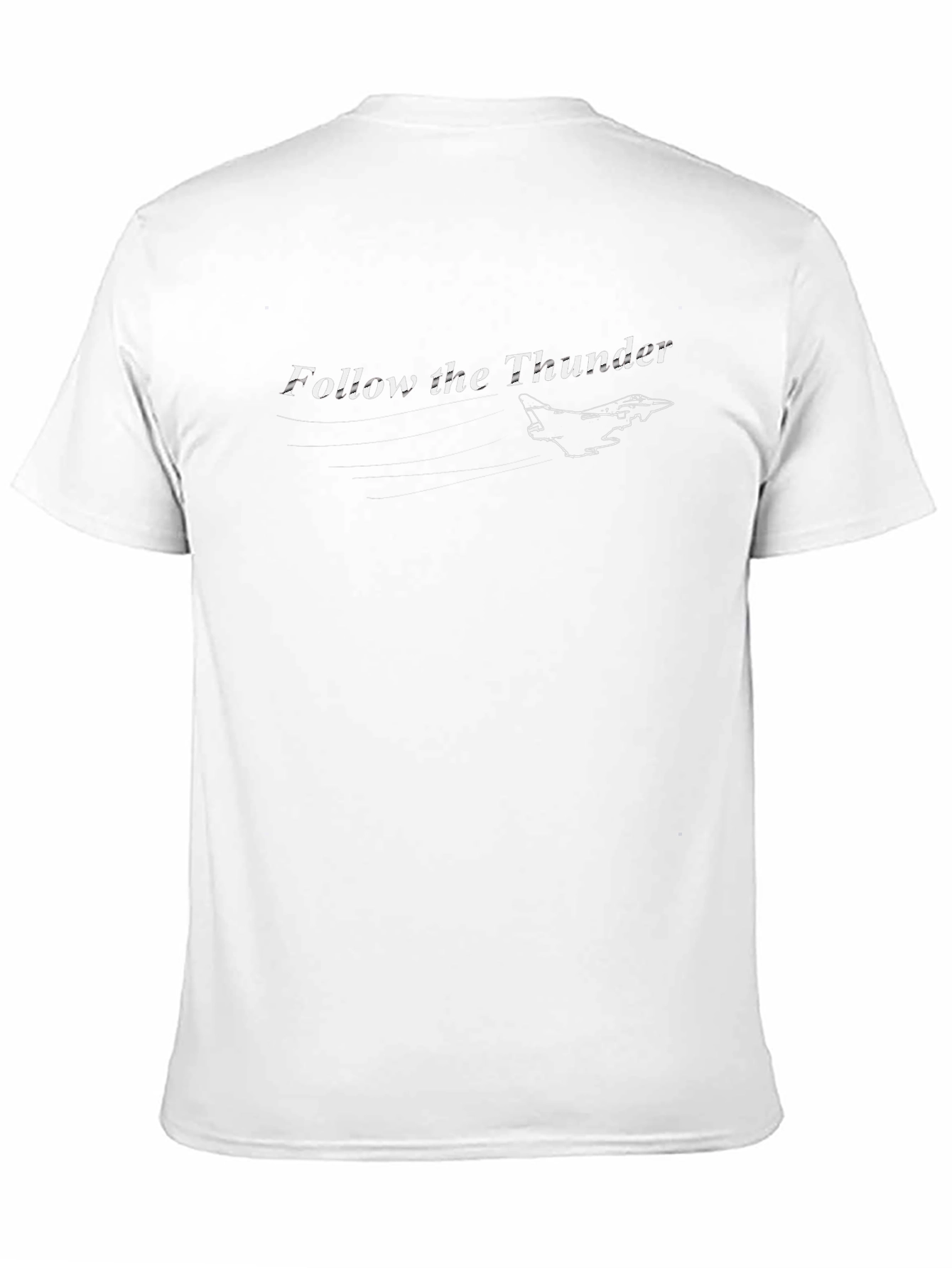 Follow The Thunder Jet Fighter Graphic Tee - Black