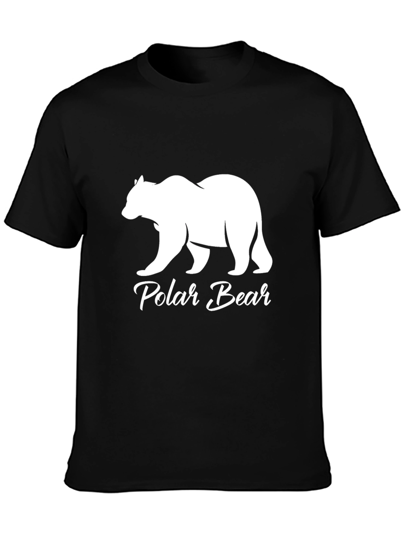 Polar Bear Graphic Tee - Stylish Black Cotton T-Shirt