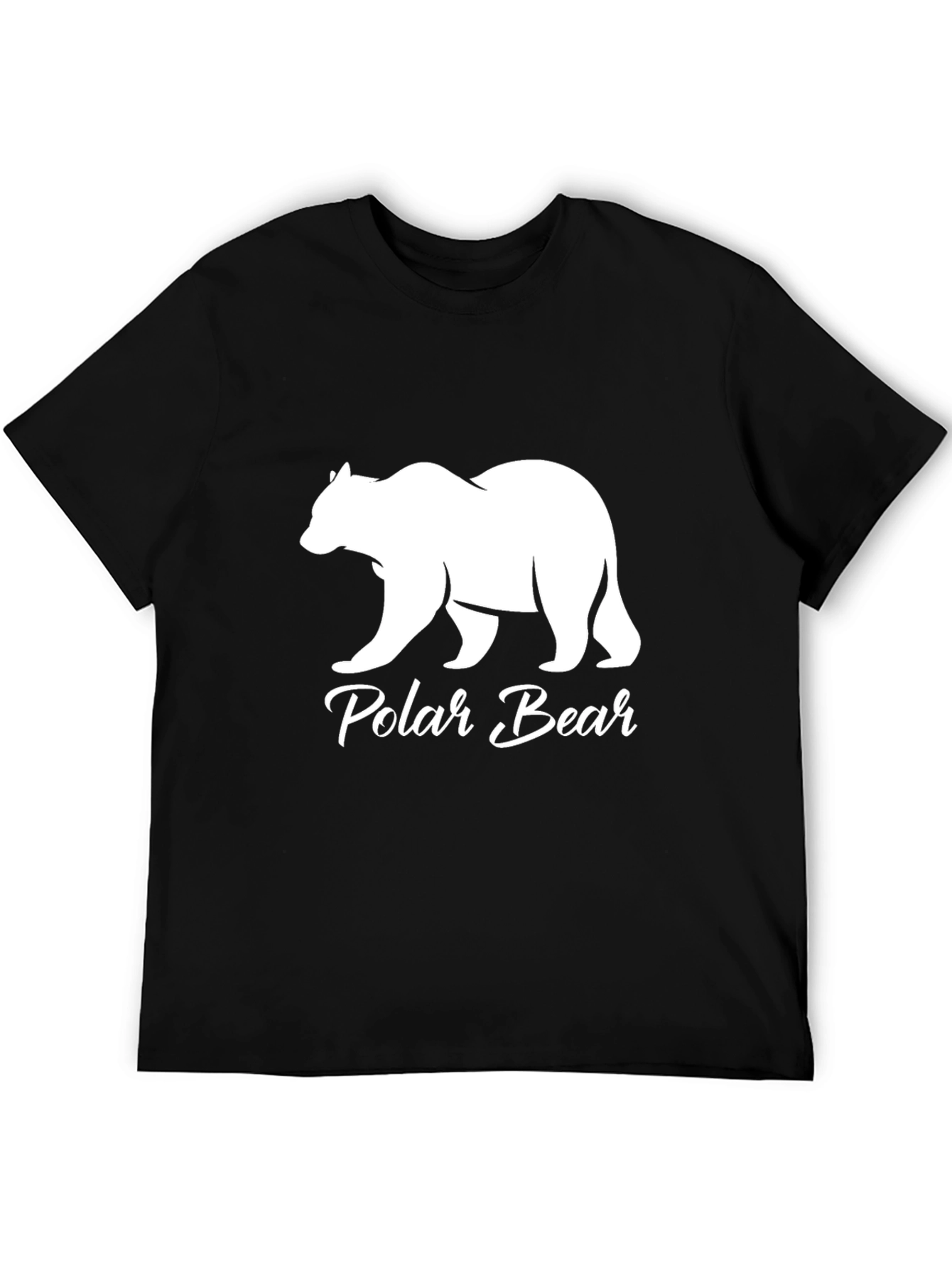 Polar Bear Graphic Tee - Stylish Black Cotton T-Shirt
