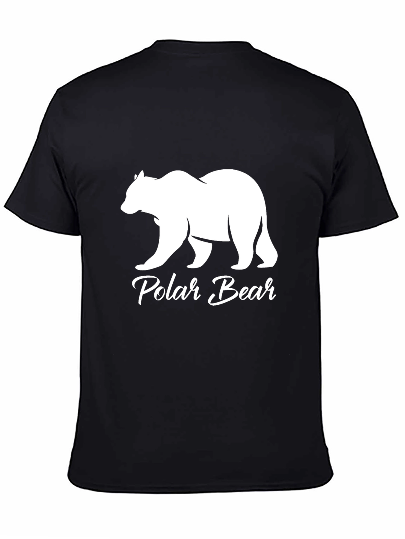 Polar Bear Graphic Tee - Stylish Black Cotton T-Shirt