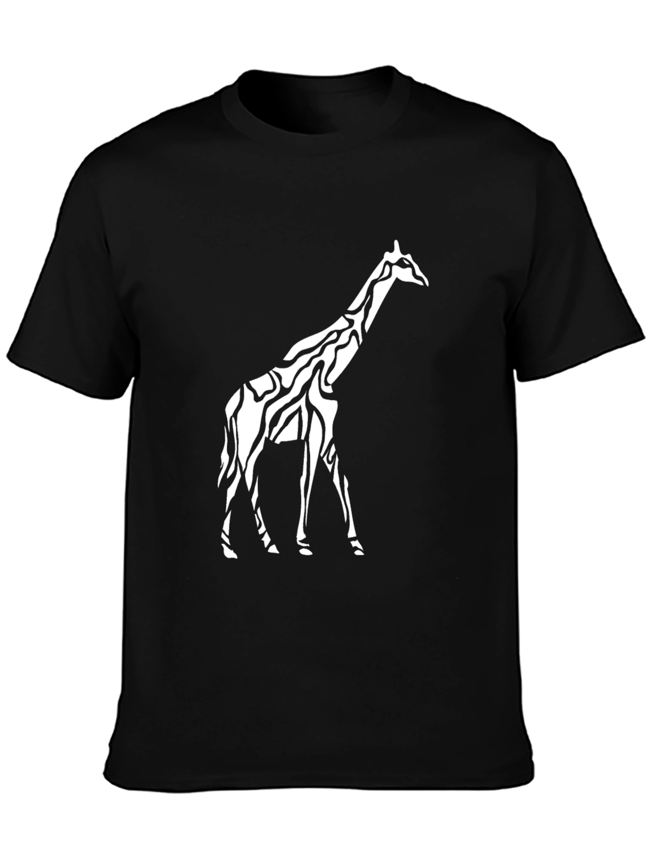 Giraffe Print Crew Neck T-Shirt