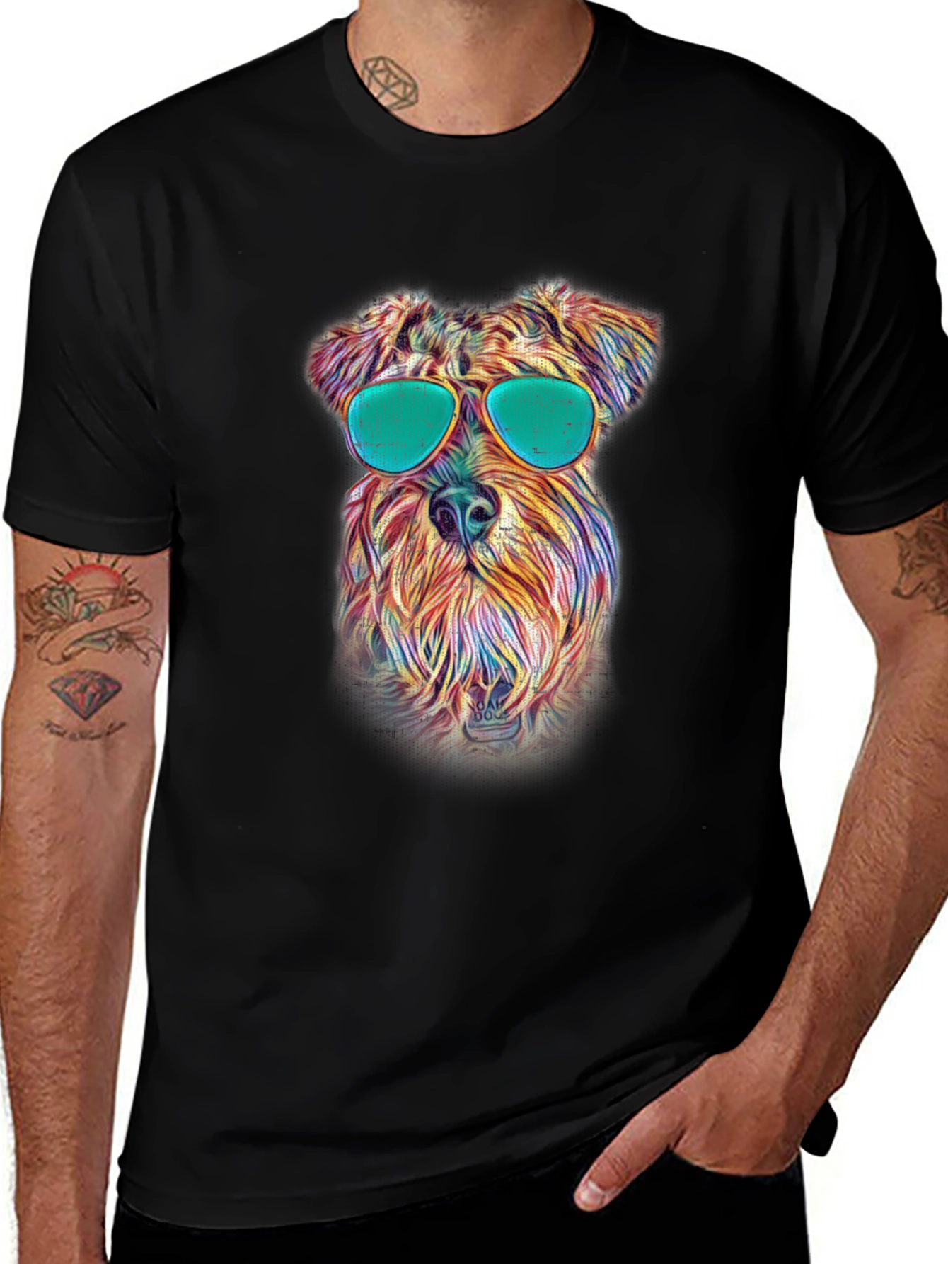 Cool Dog Sunglasses Graphic Tee