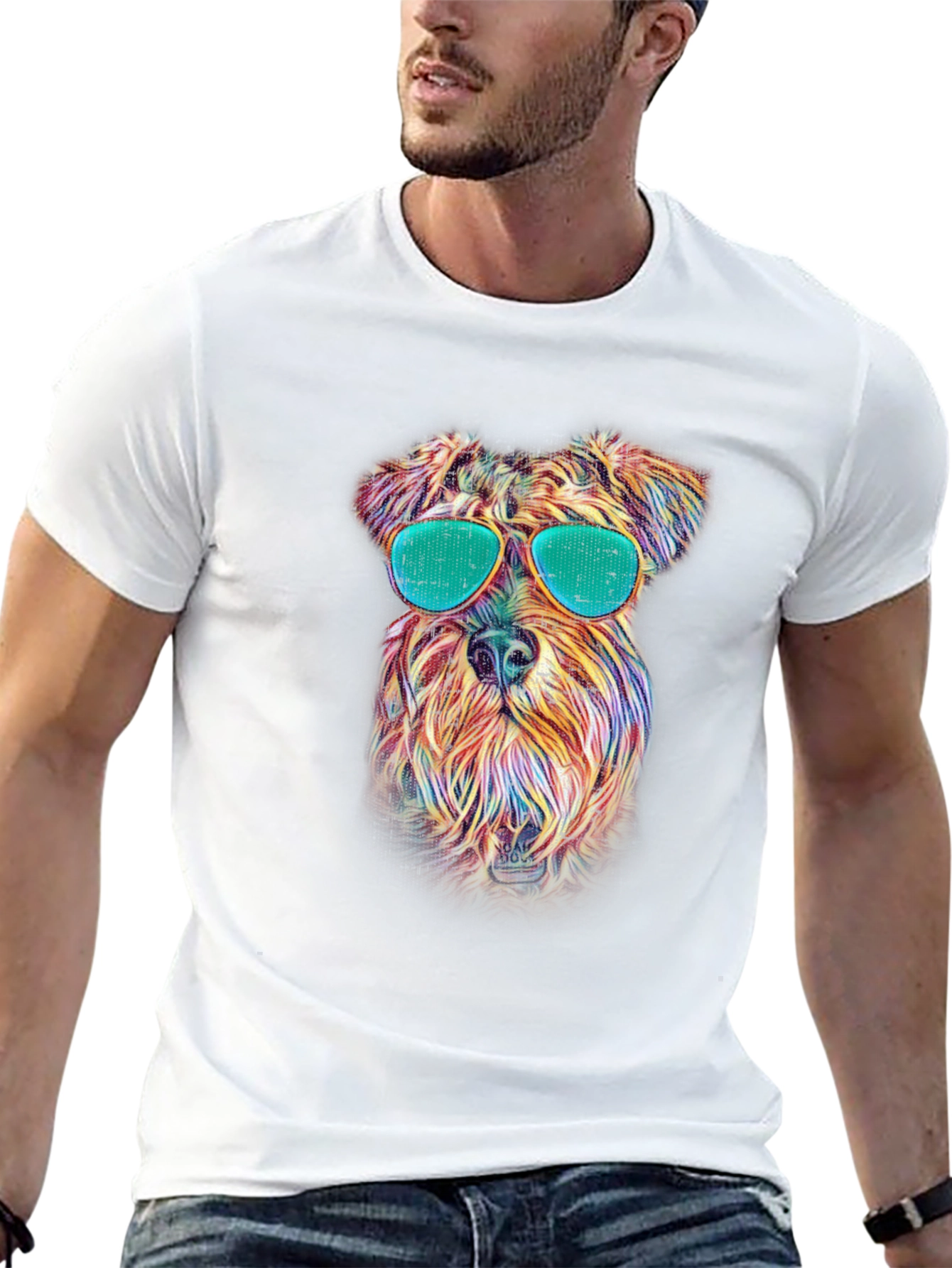 Cool Dog Sunglasses Graphic Tee