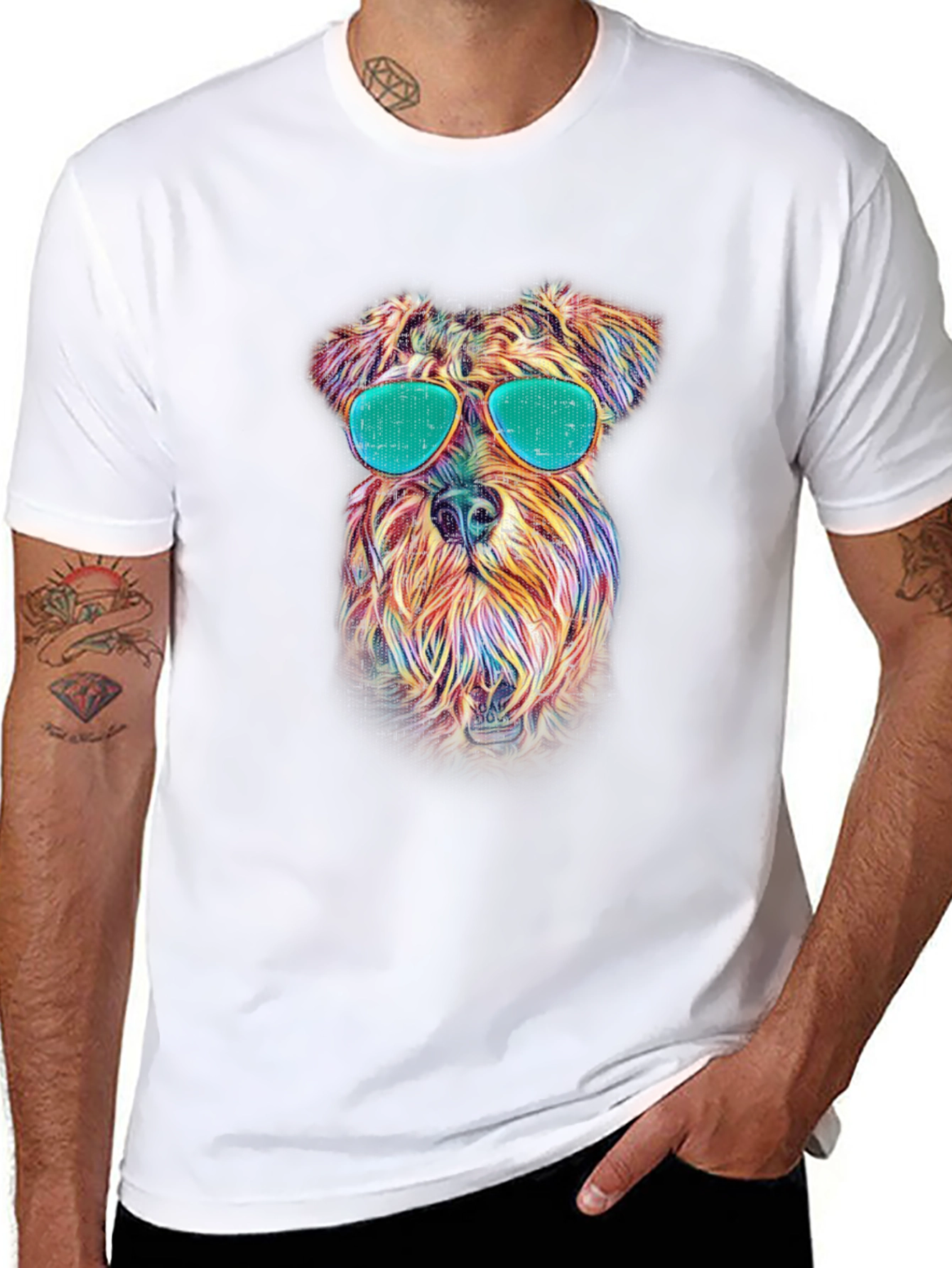 Cool Dog Sunglasses Graphic Tee