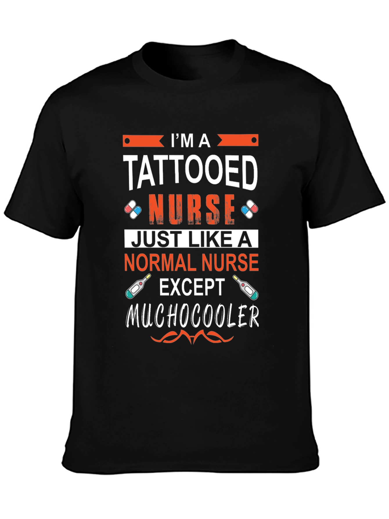 Tattooed Nurse Humor T-Shirt