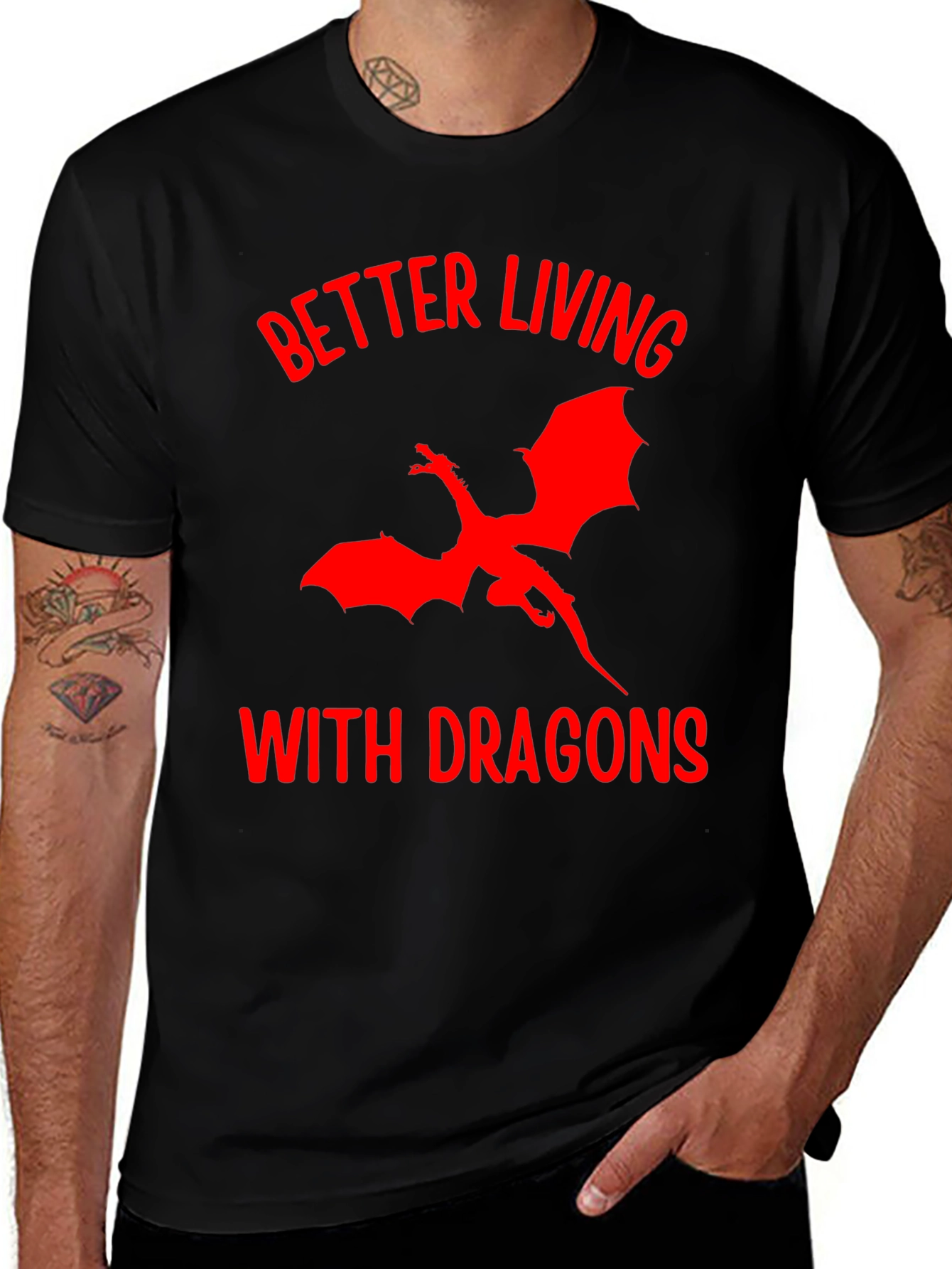 Better Living With Dragons Graphic Tee