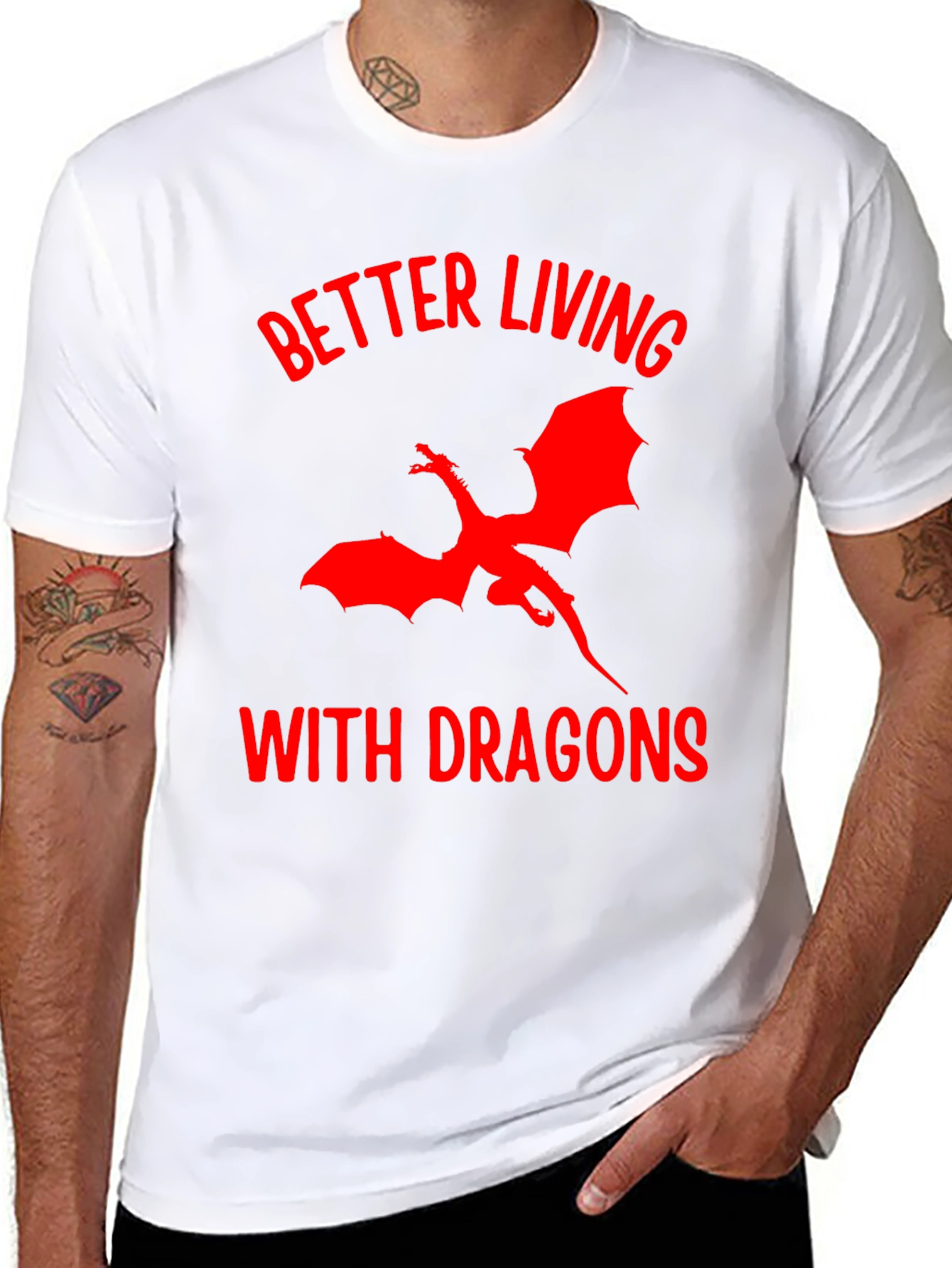 Better Living With Dragons Graphic Tee