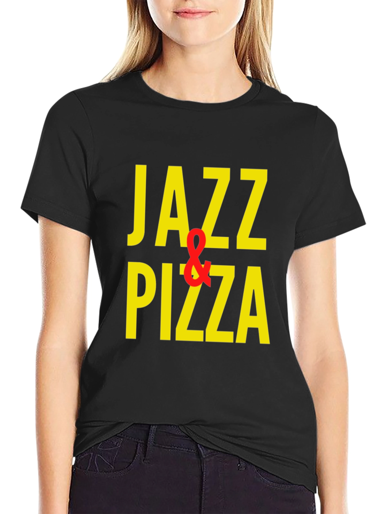 Jazz & Pizza Graphic T-Shirt
