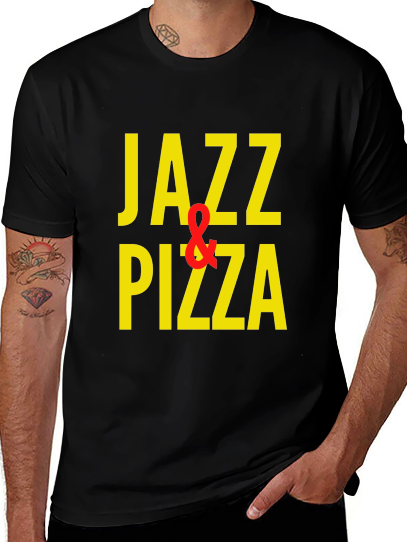 Jazz & Pizza Graphic T-Shirt