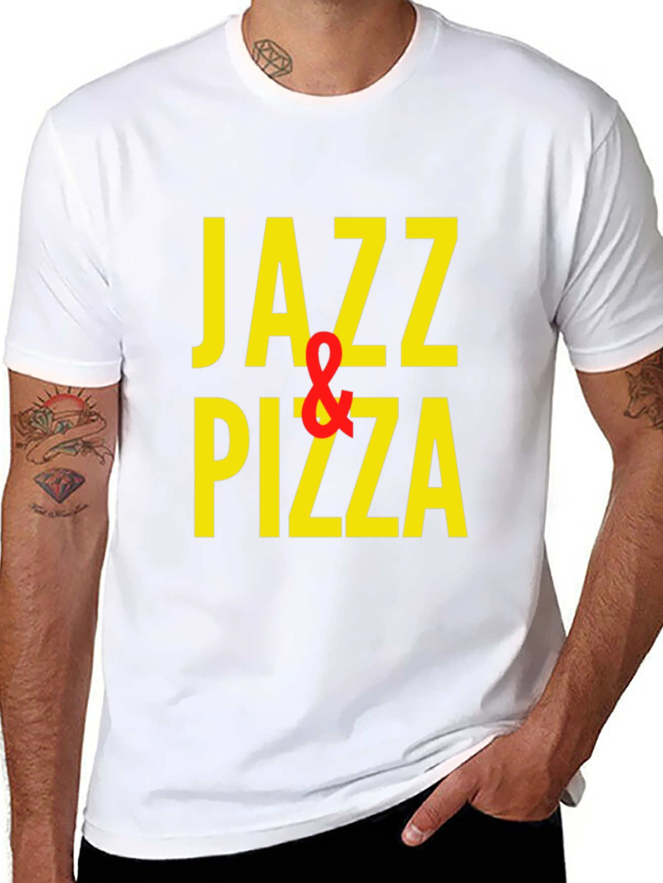 Jazz & Pizza Graphic T-Shirt