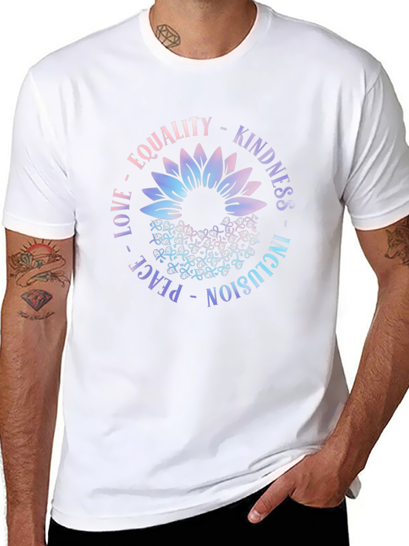 Inclusion Flower Graphic Tee - Equality Kindness Love