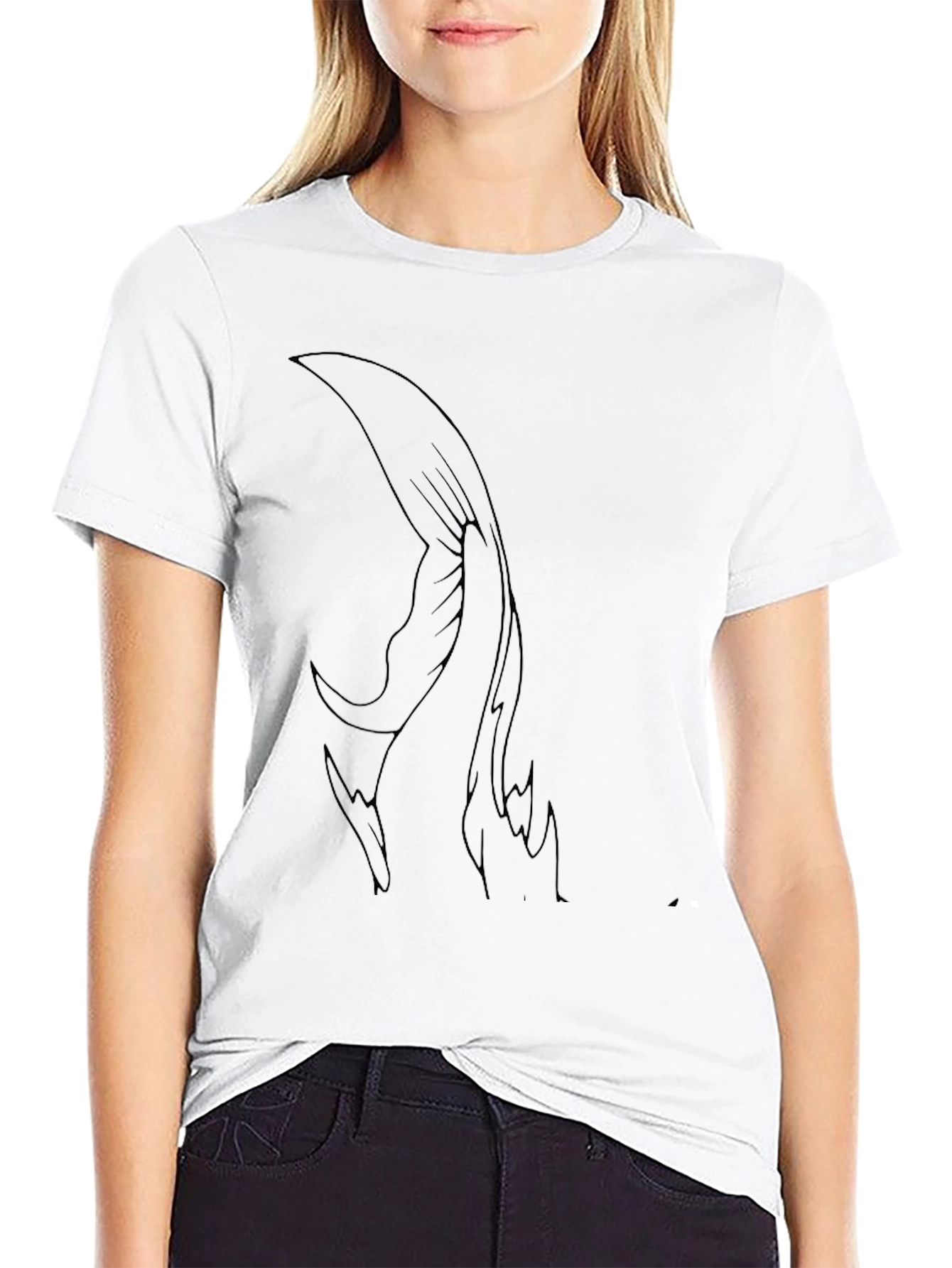 Mens Black Graphic Tee - Abstract Wing Design