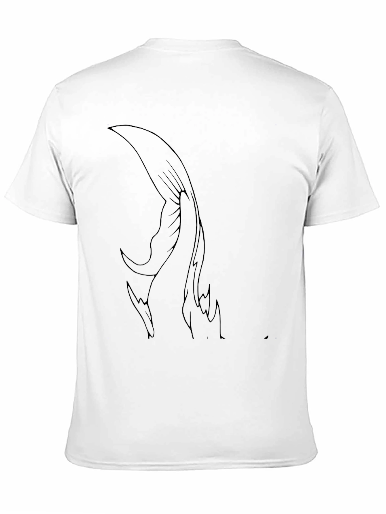 Mens Black Graphic Tee - Abstract Wing Design