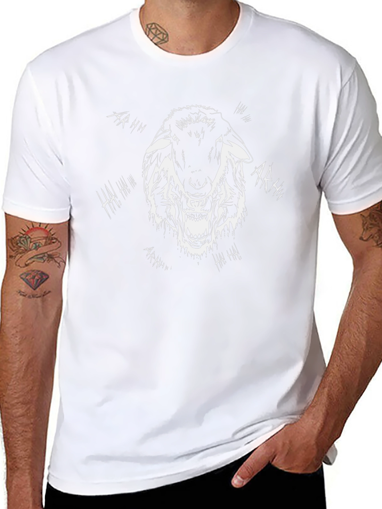 Mens Black Graphic Tee - Angry Sheep Design