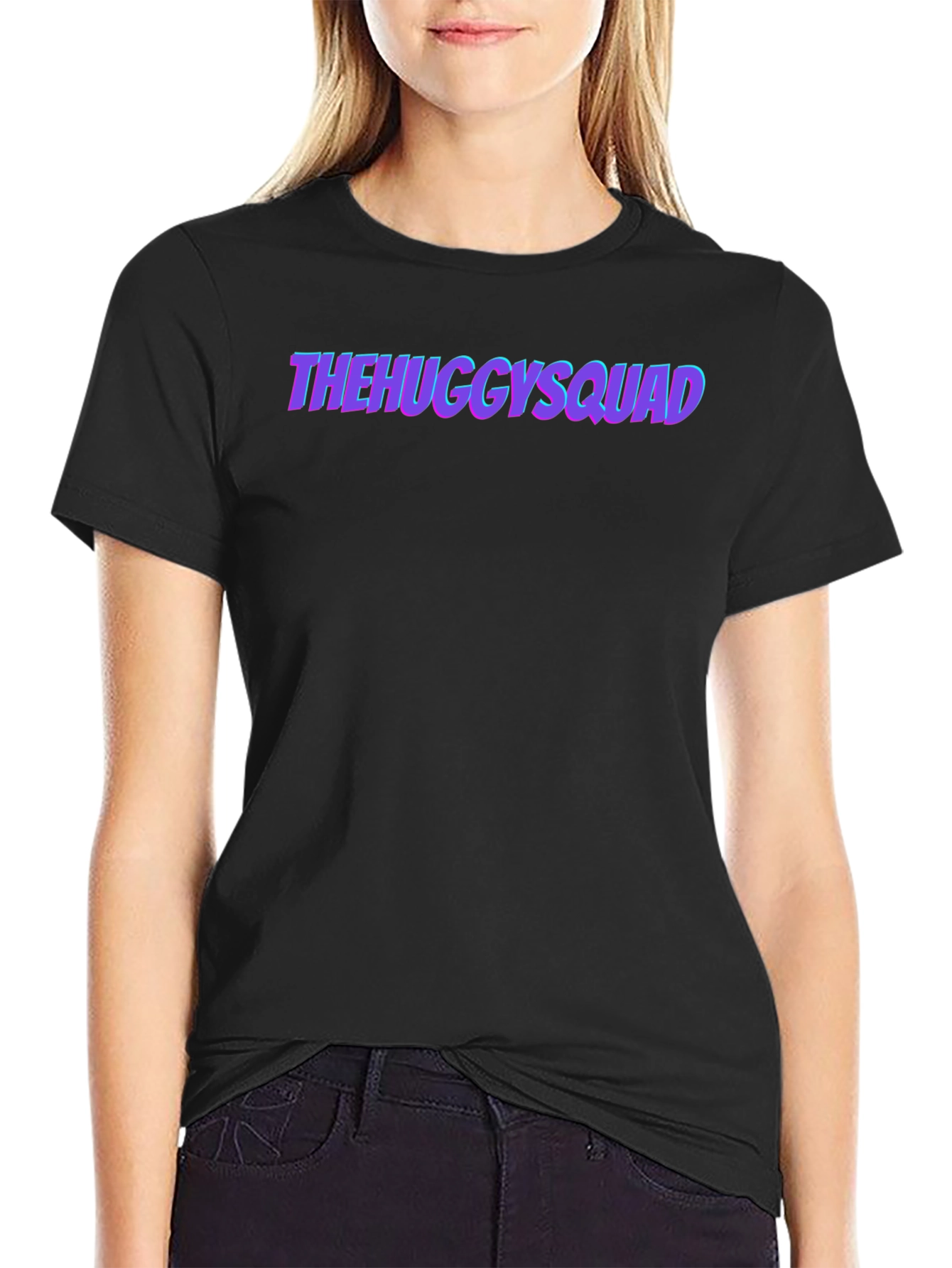 The Huggy Squad Graphic Black T-Shirt