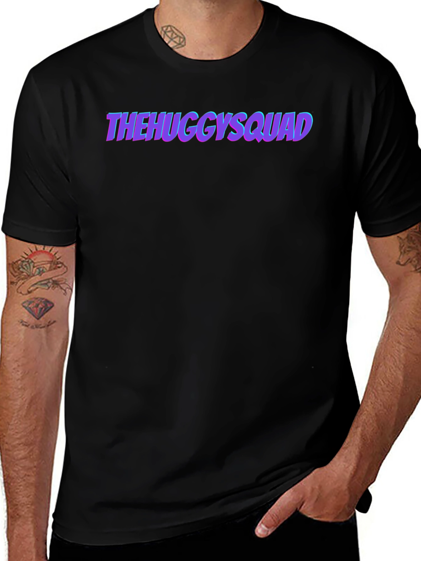 The Huggy Squad Graphic Black T-Shirt