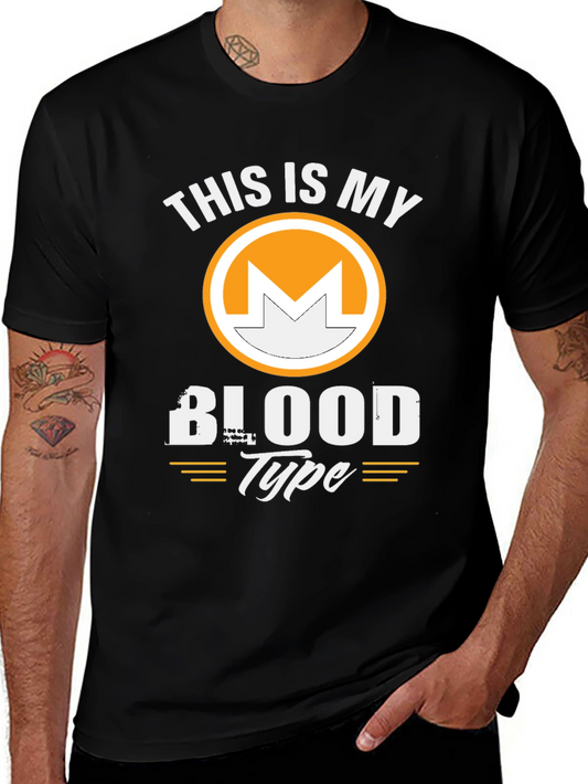 Monero Blood Type T-Shirt - Crypto Fan Apparel