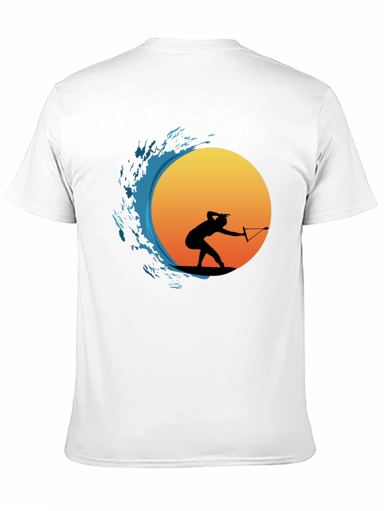 Wake Surfing Silhouette Graphic T-Shirt